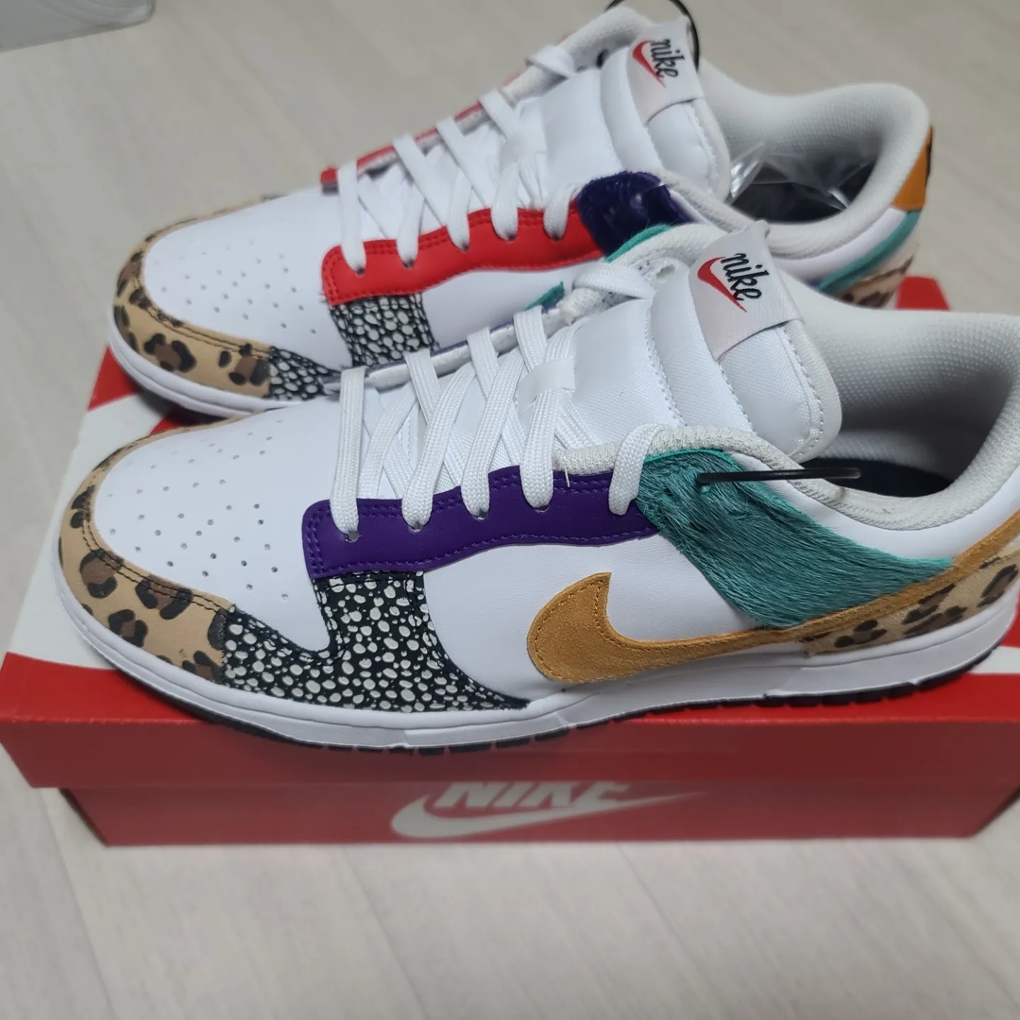 (W) Nike Dunk Low SE Patchwork 착용 스타일 - 1