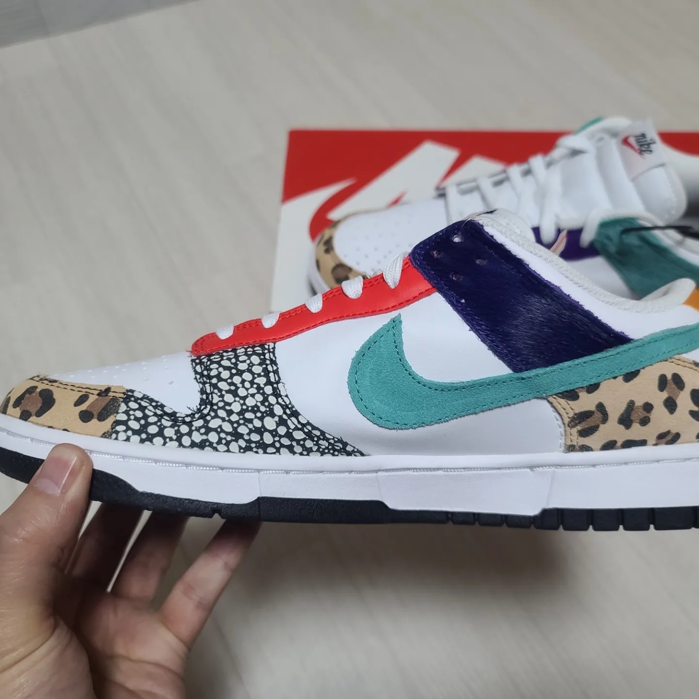 (W) Nike Dunk Low SE Patchwork 착용 스타일 - 4