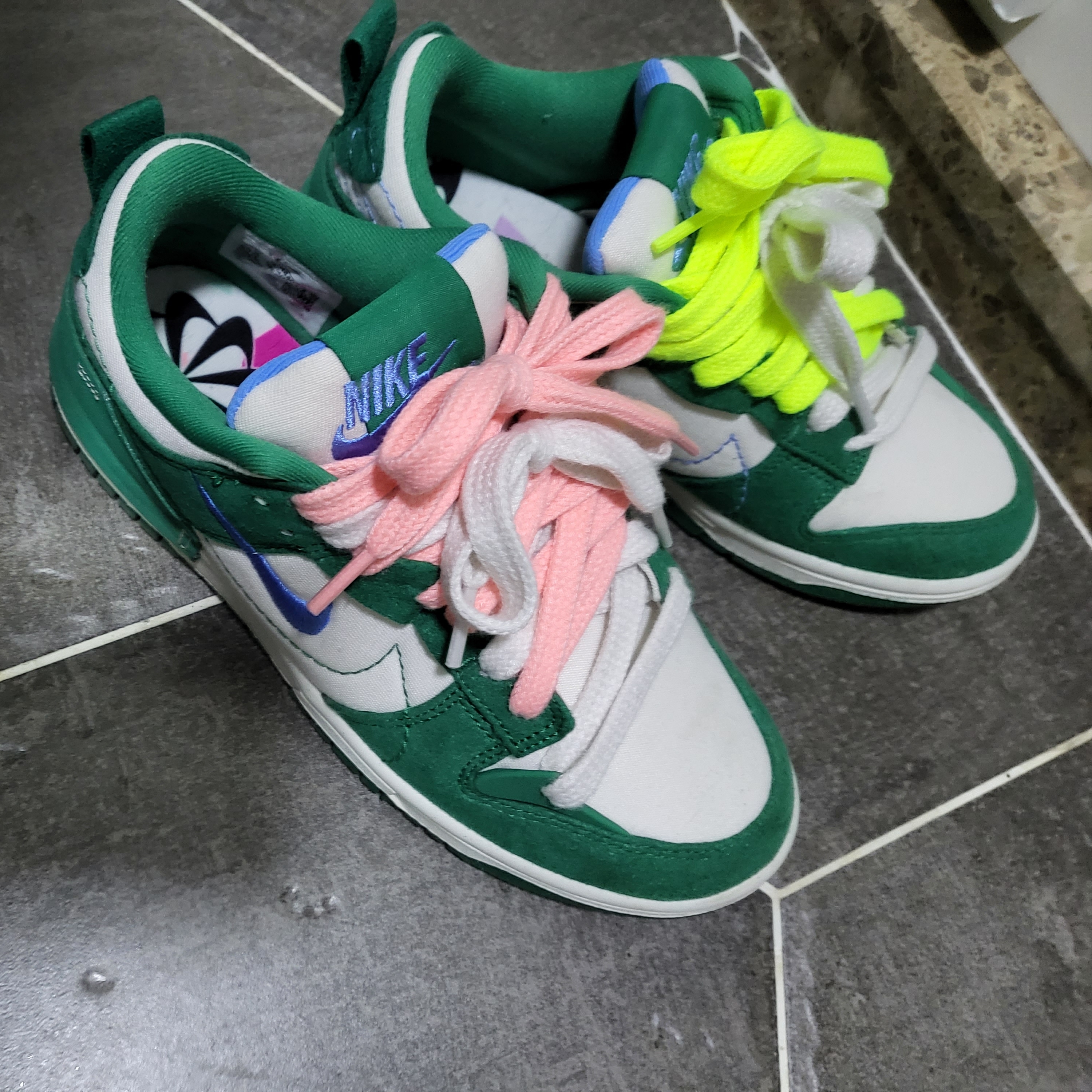 (W) Nike Dunk Low Disrupt 2 Phantom University Blue 착용 스타일 - 2