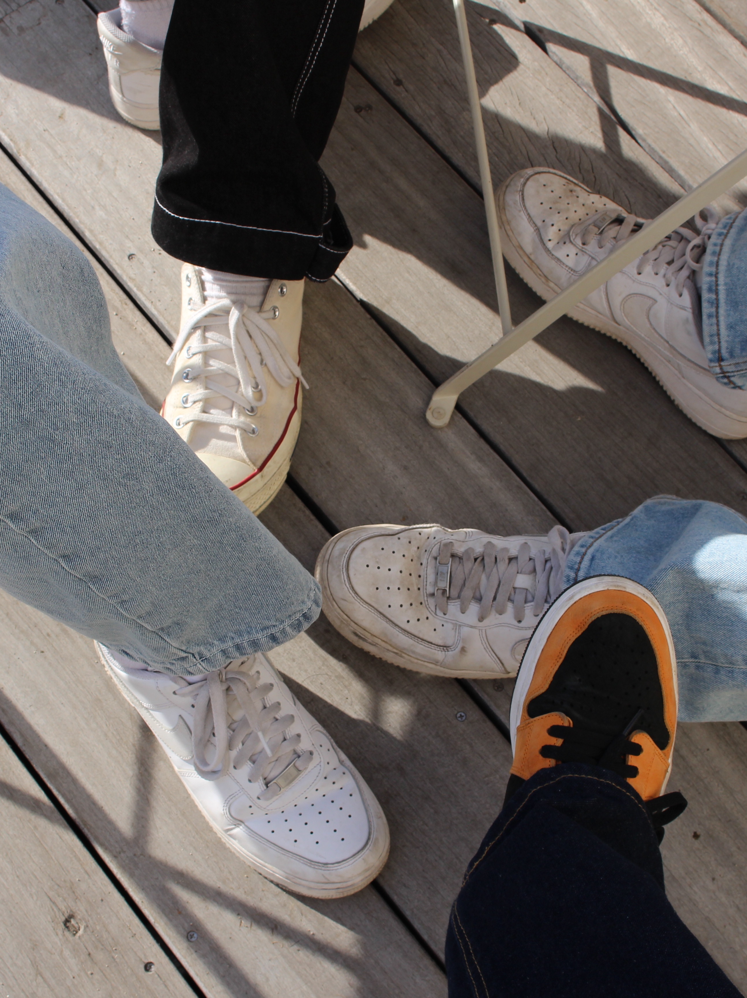Jordan 1 Zoom Air CMFT Monarch Orange, Nike Air Force 1 '07 Low White 착용 스타일 - 4