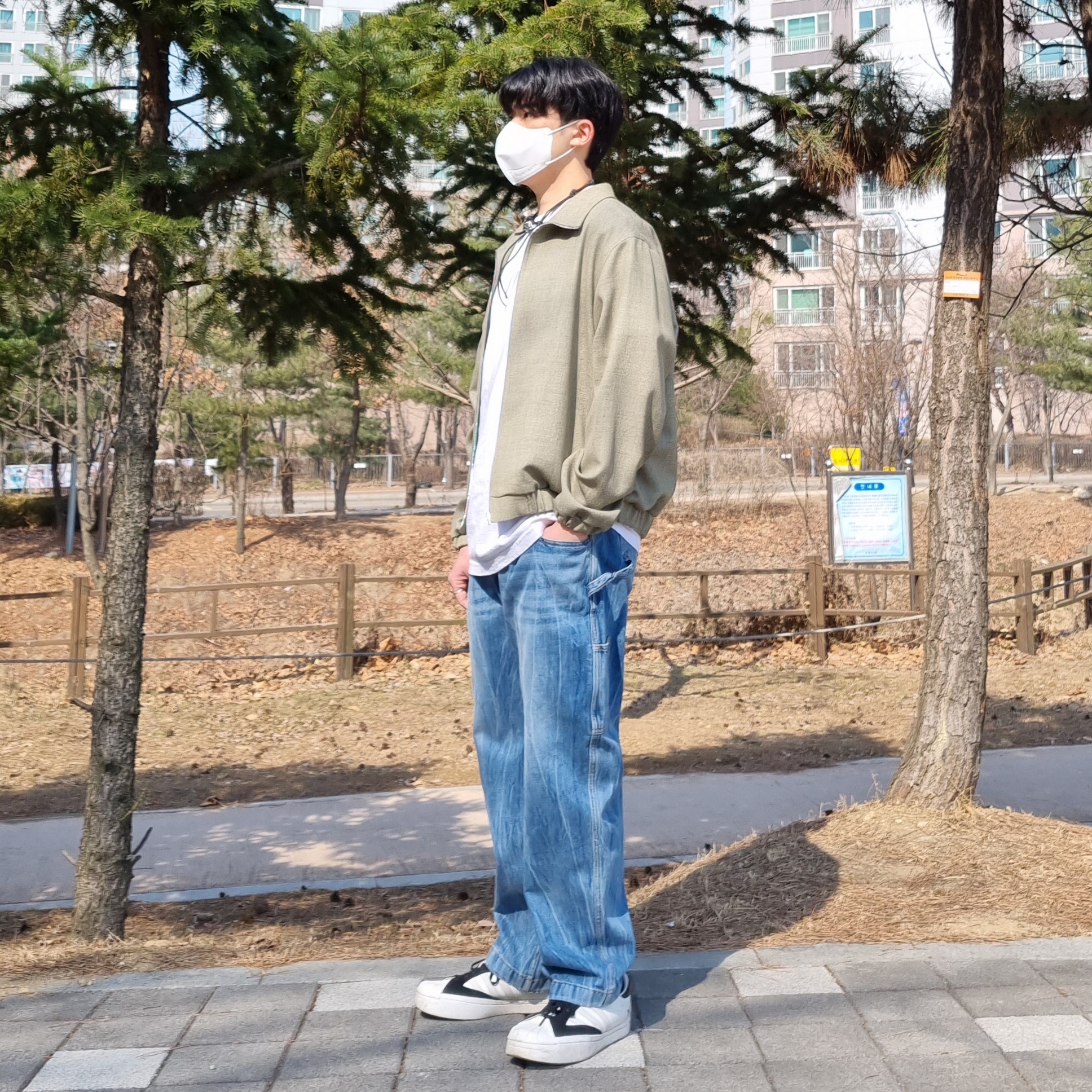 Y-3 Yohji Star White 착용 스타일