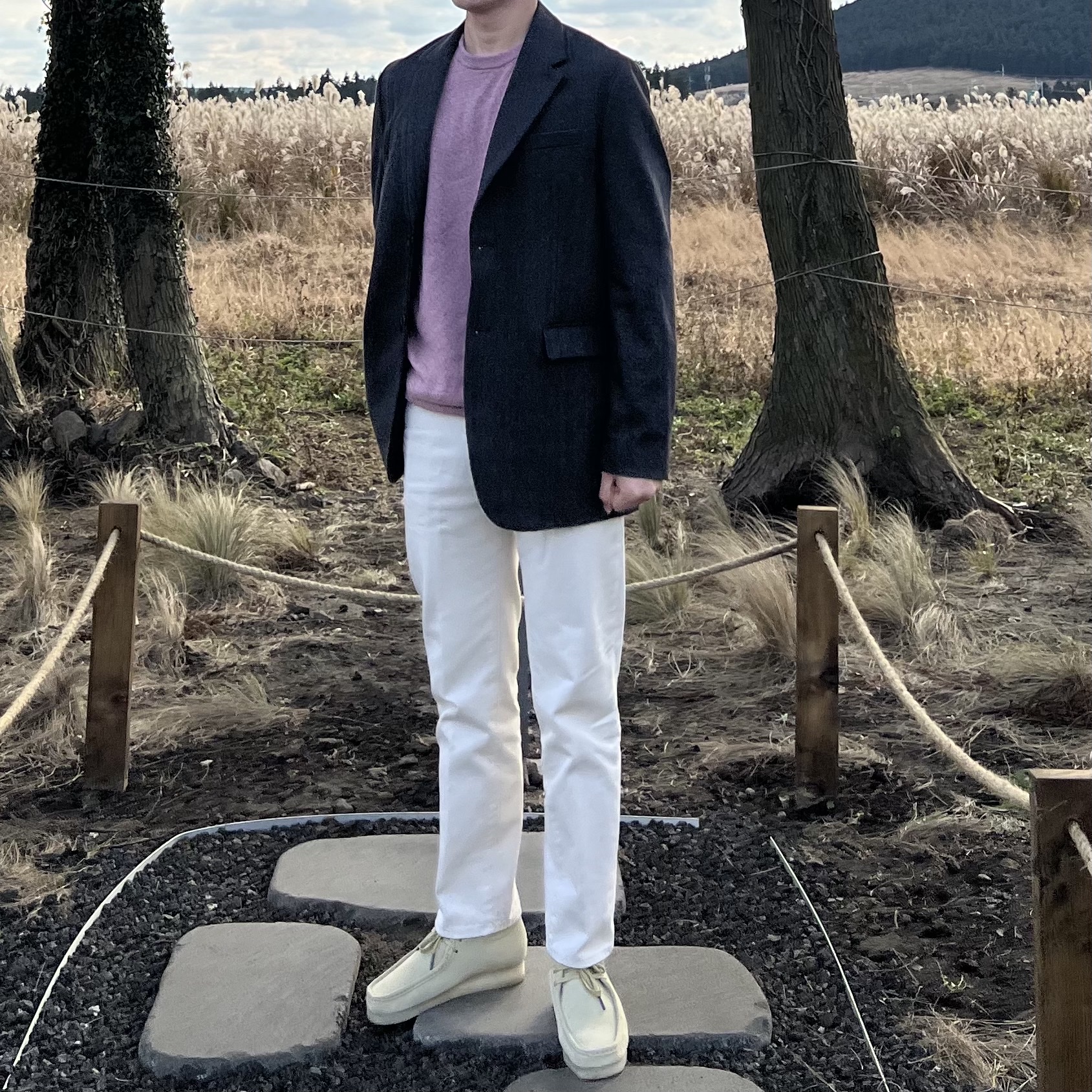 Clarks x Supreme Wallabee Gore-Tex Maple 착용 스타일