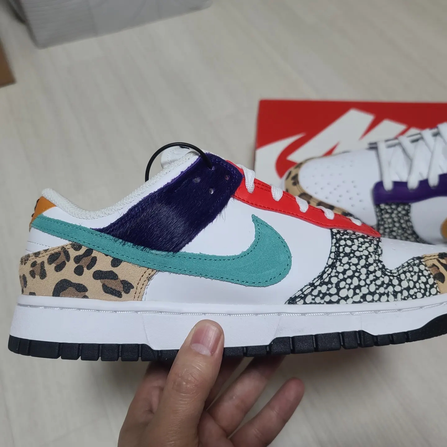 (W) Nike Dunk Low SE Patchwork 착용 스타일 - 2