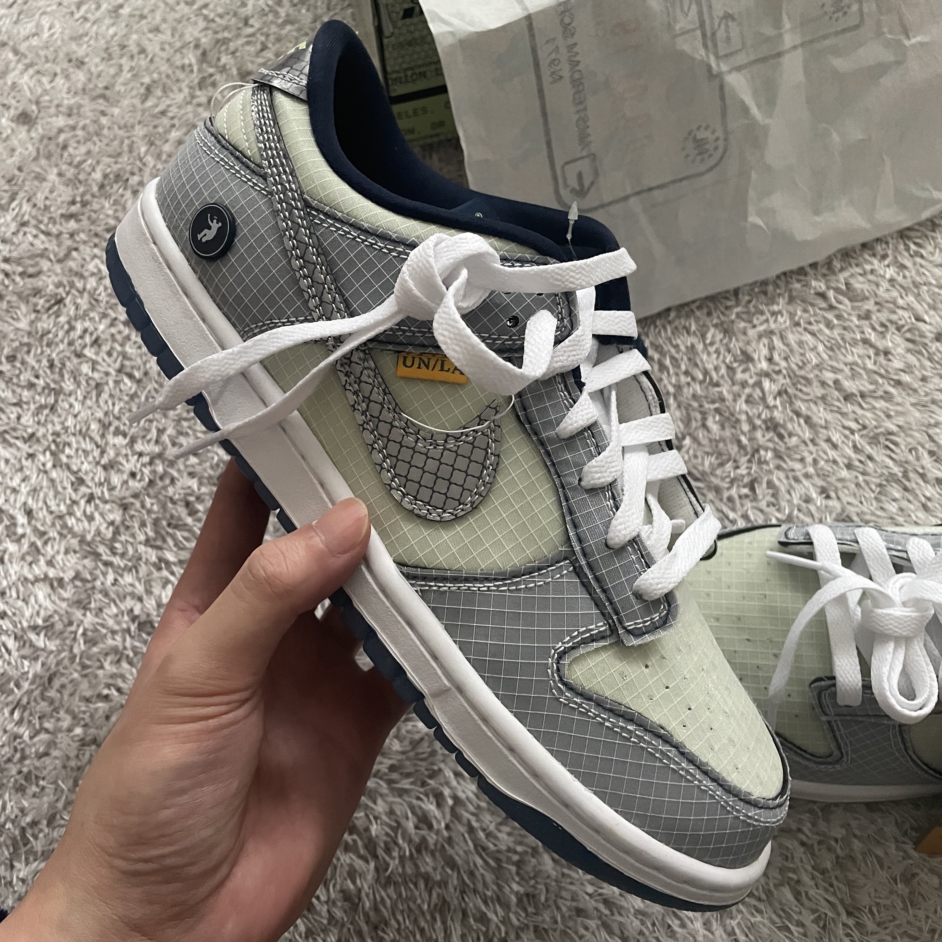 Nike x Union Dunk Low Passport Pack Pistachio 착용 스타일