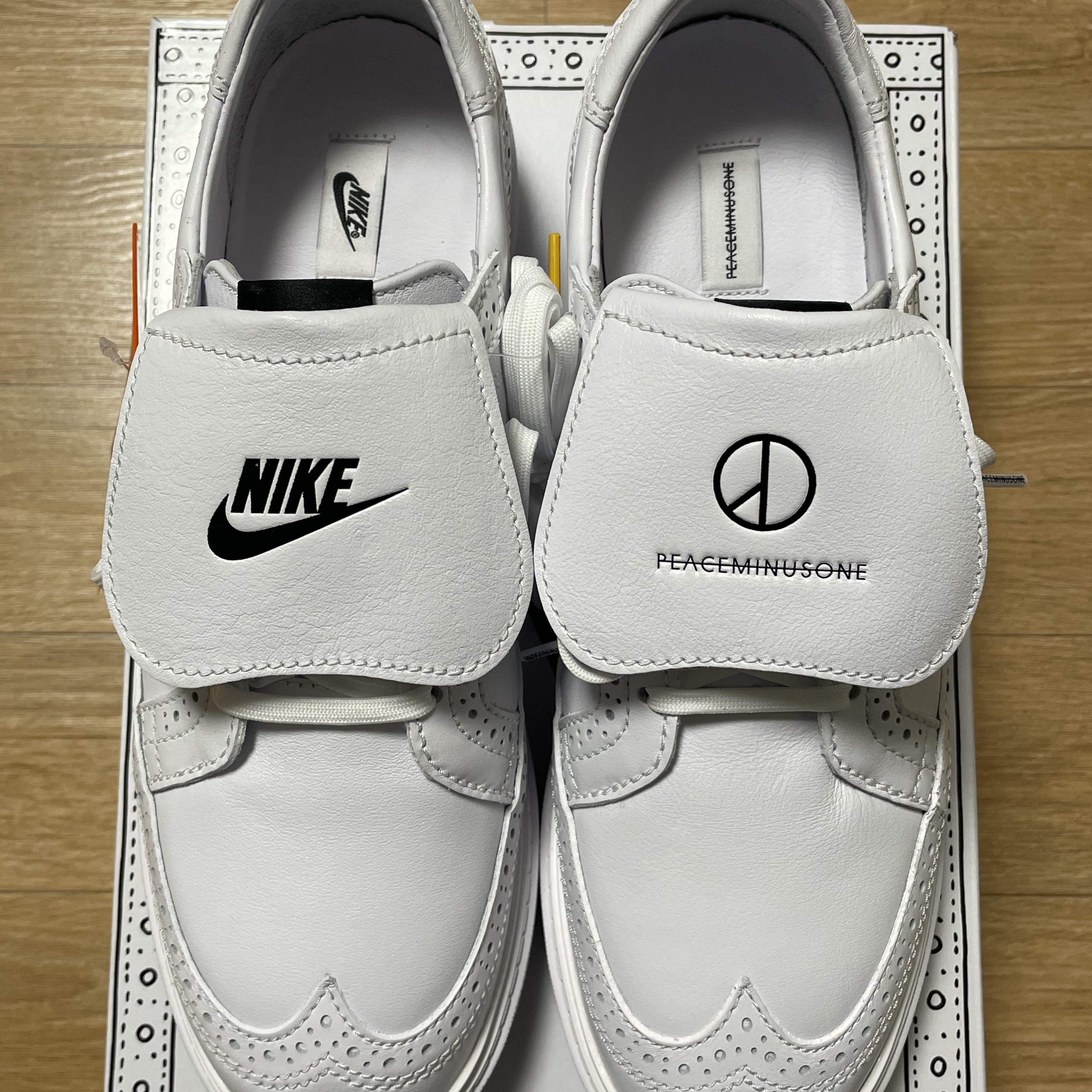 Nike x Peaceminusone Kwondo1 White 착용 스타일 - 1