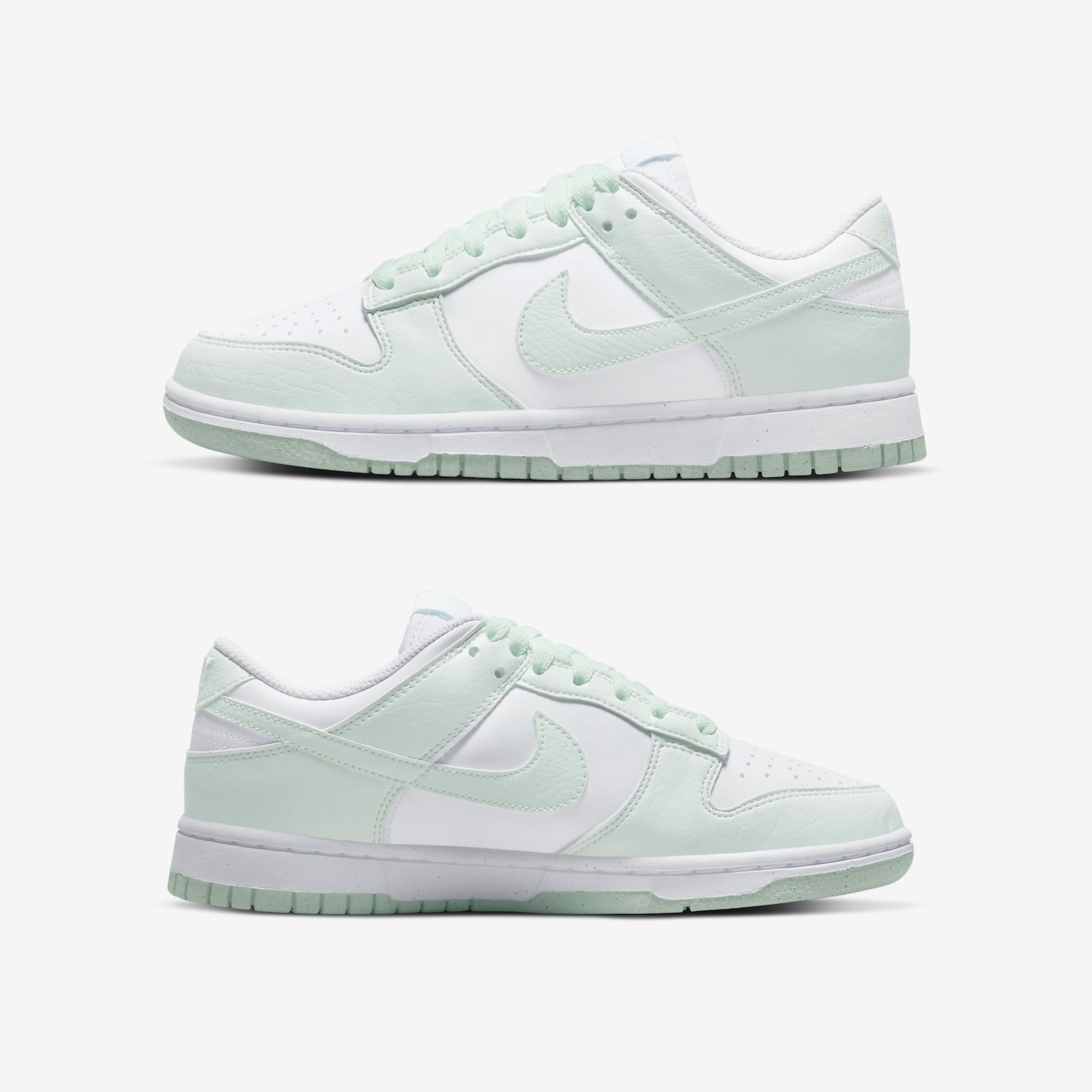 (W) Nike Dunk Low Next Nature Barely Green and White 착용 스타일 - 3