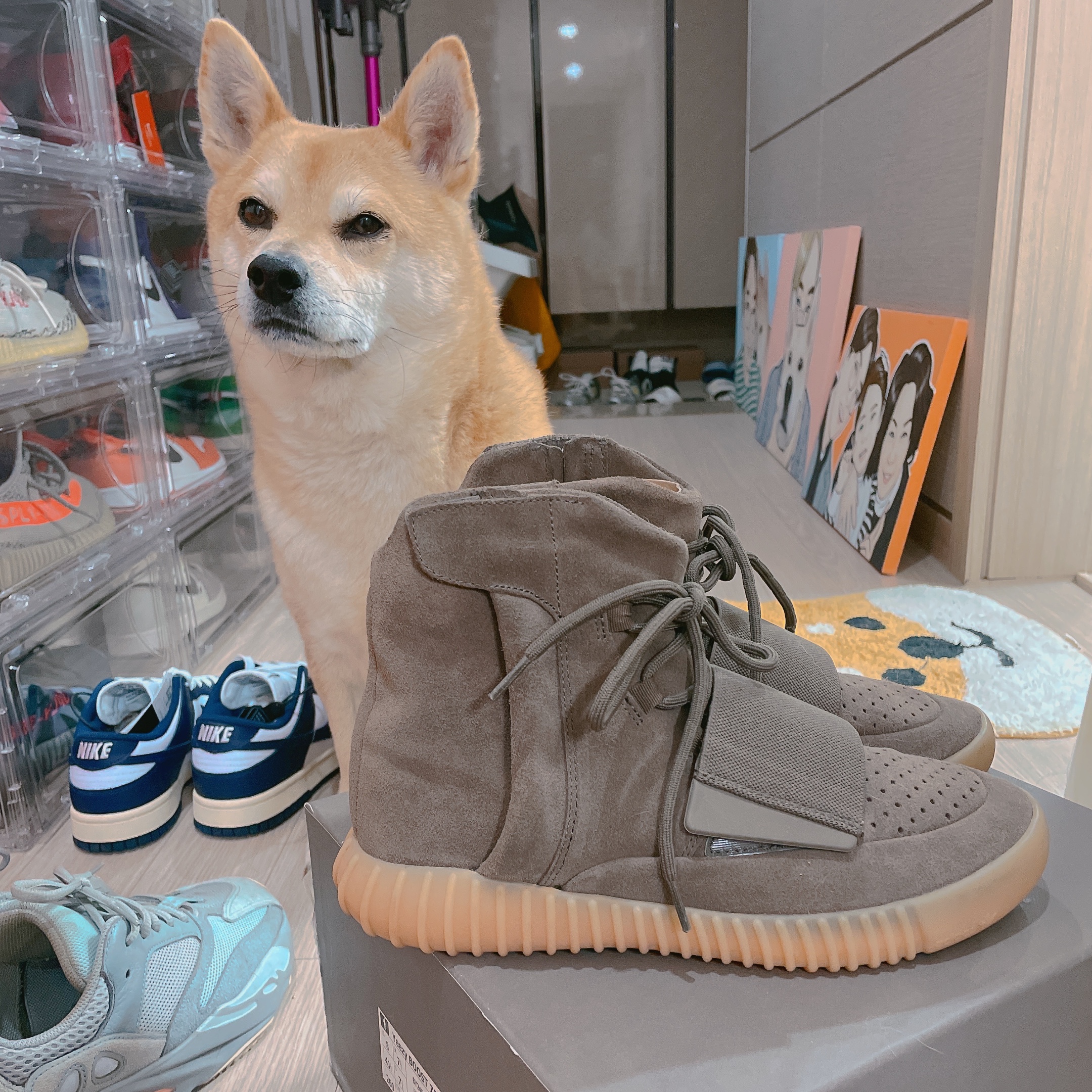 Adidas Yeezy Boost 750 Light Brown Gum (Chocolate) 착용 스타일 - 1