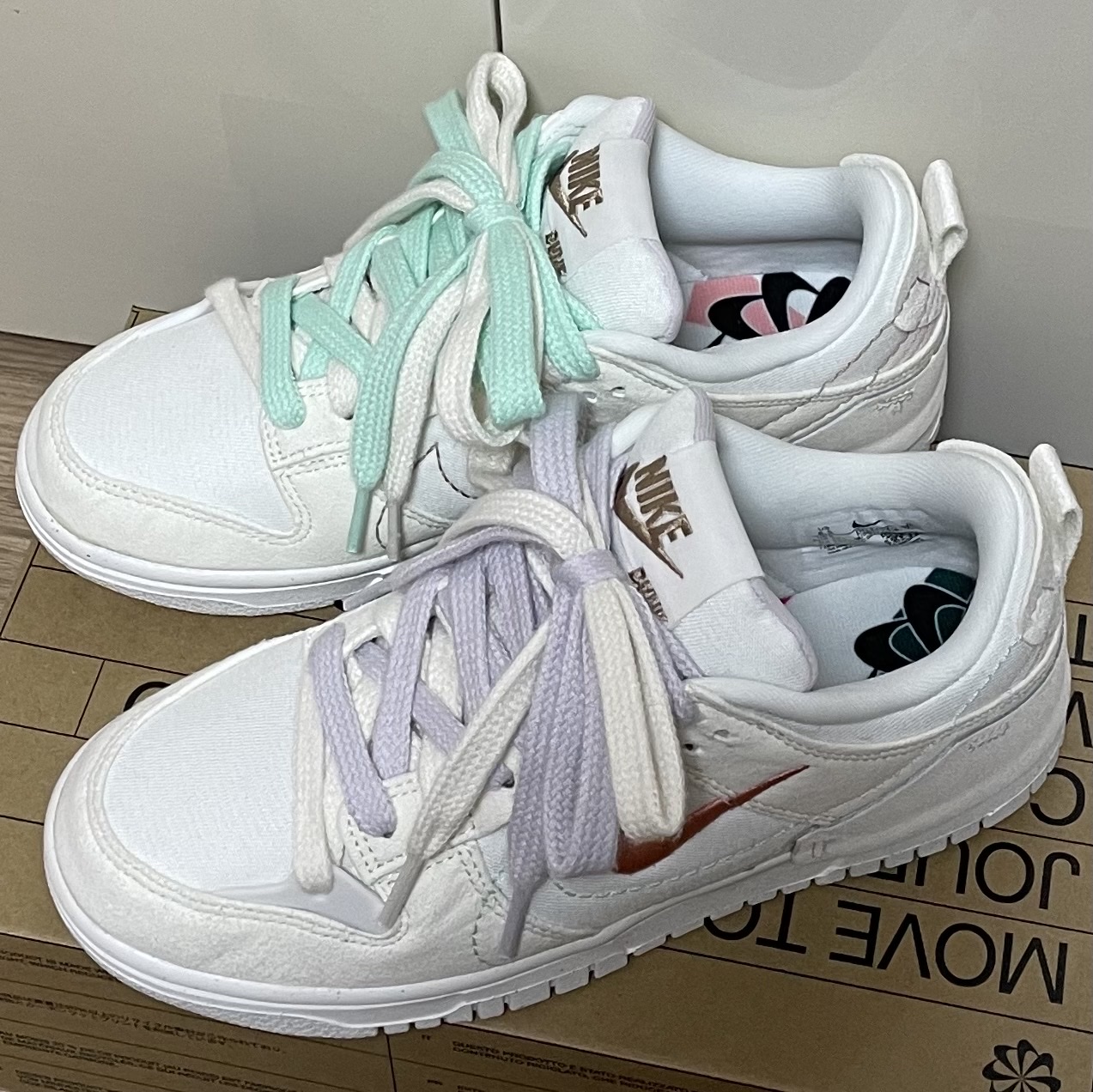 (W) Nike Dunk Low Disrupt 2 Pale Ivory Sail 착용 스타일