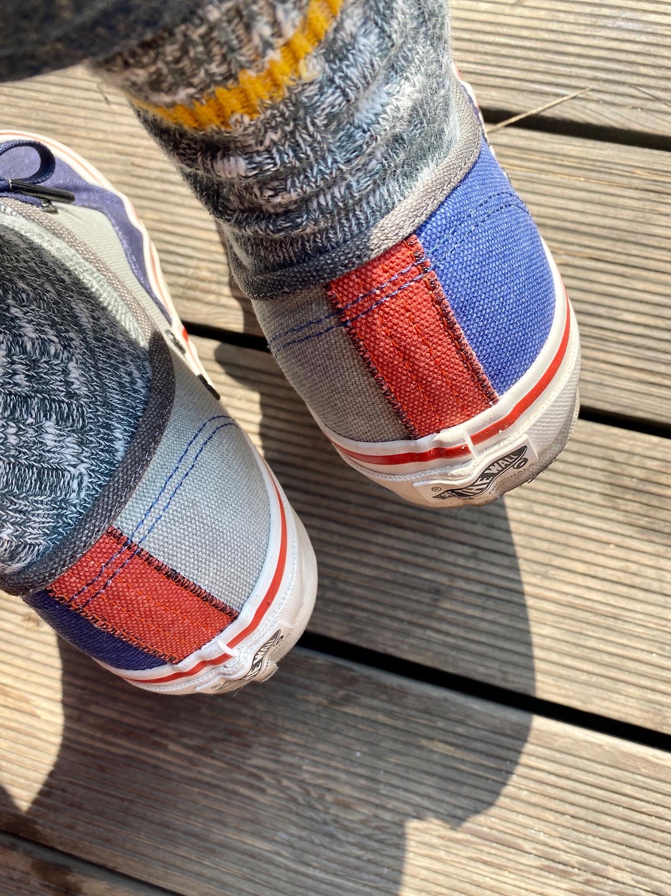 Vans Vault x Nigel Cabourn OG Authentic LX Crazy Navy Mix 착용 스타일 - 2