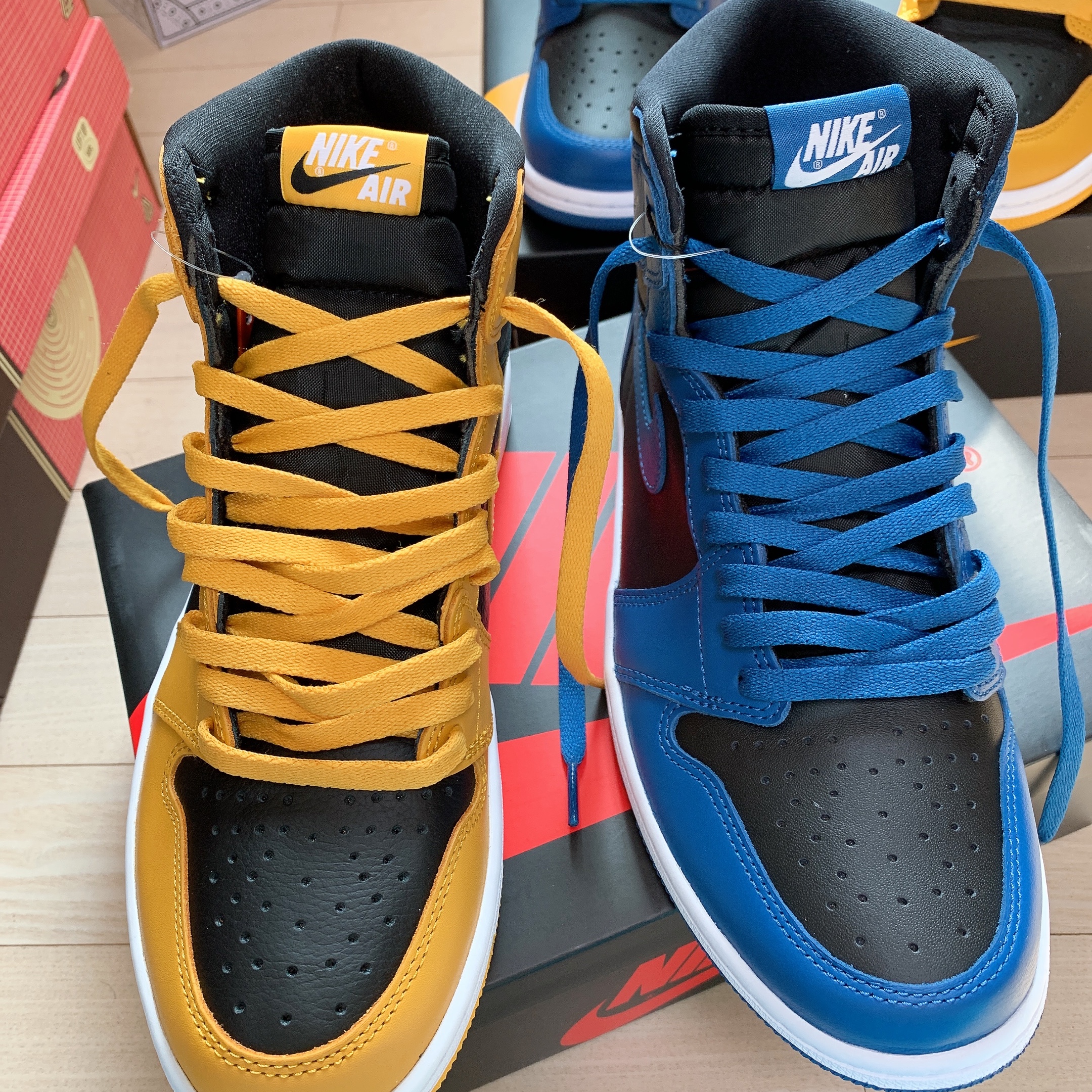 Jordan 1 Retro High OG Dark Marina Blue, Jordan 1 Retro High OG Pollen 착용 스타일 - 5