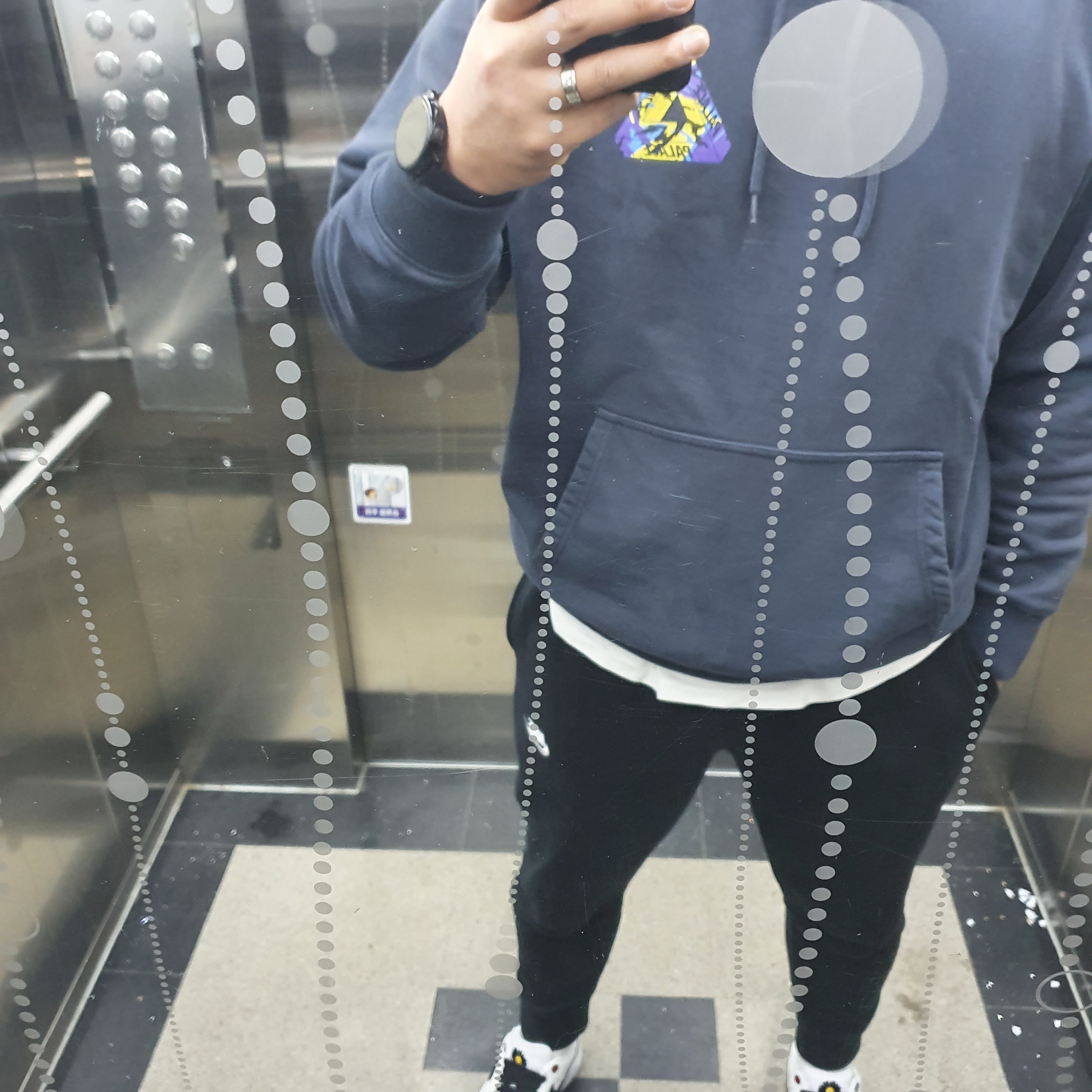 Palace Tri-Camo Hood Navy - 20FW, Nike x Peaceminusone Air Force 1 Low Para-Noise 2.0 착용 스타일