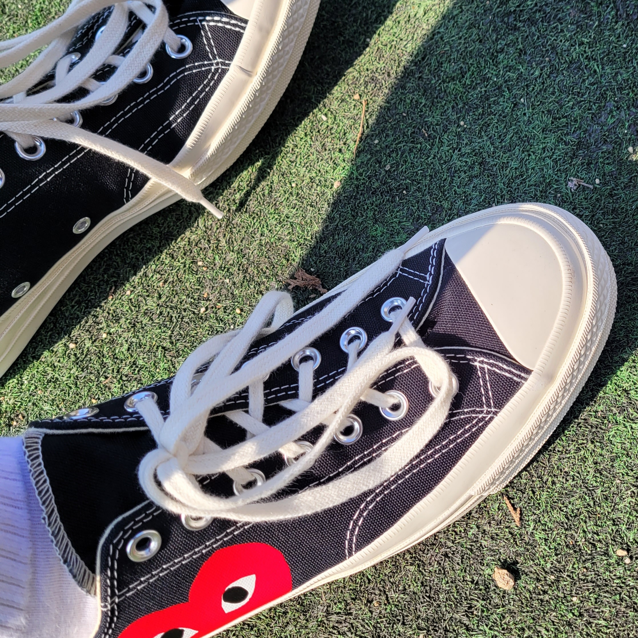 Converse x Play Comme des Garcons Chuck 70 Ox Black 착용 스타일