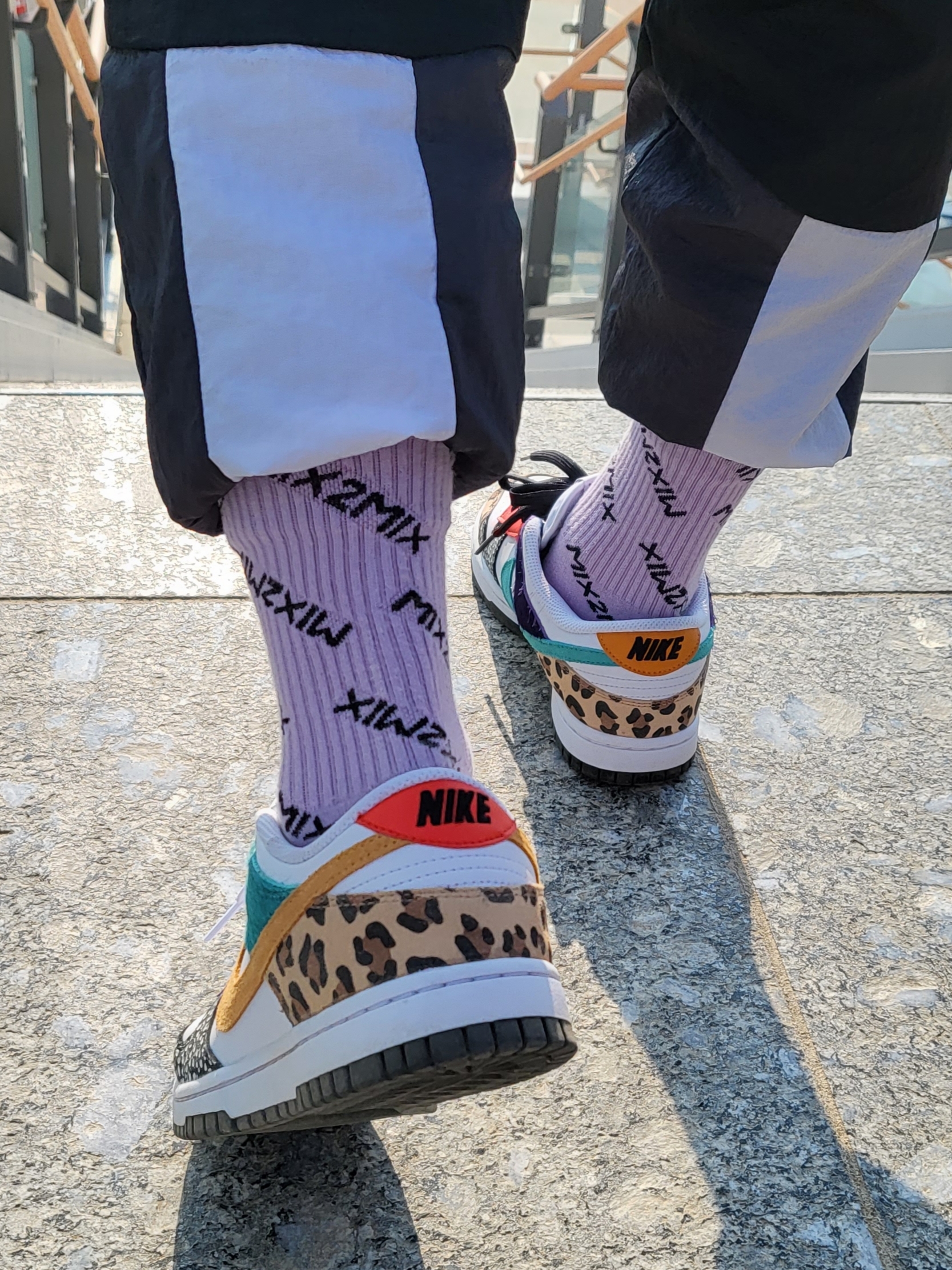(W) Nike Dunk Low SE Patchwork 착용 스타일 - 3
