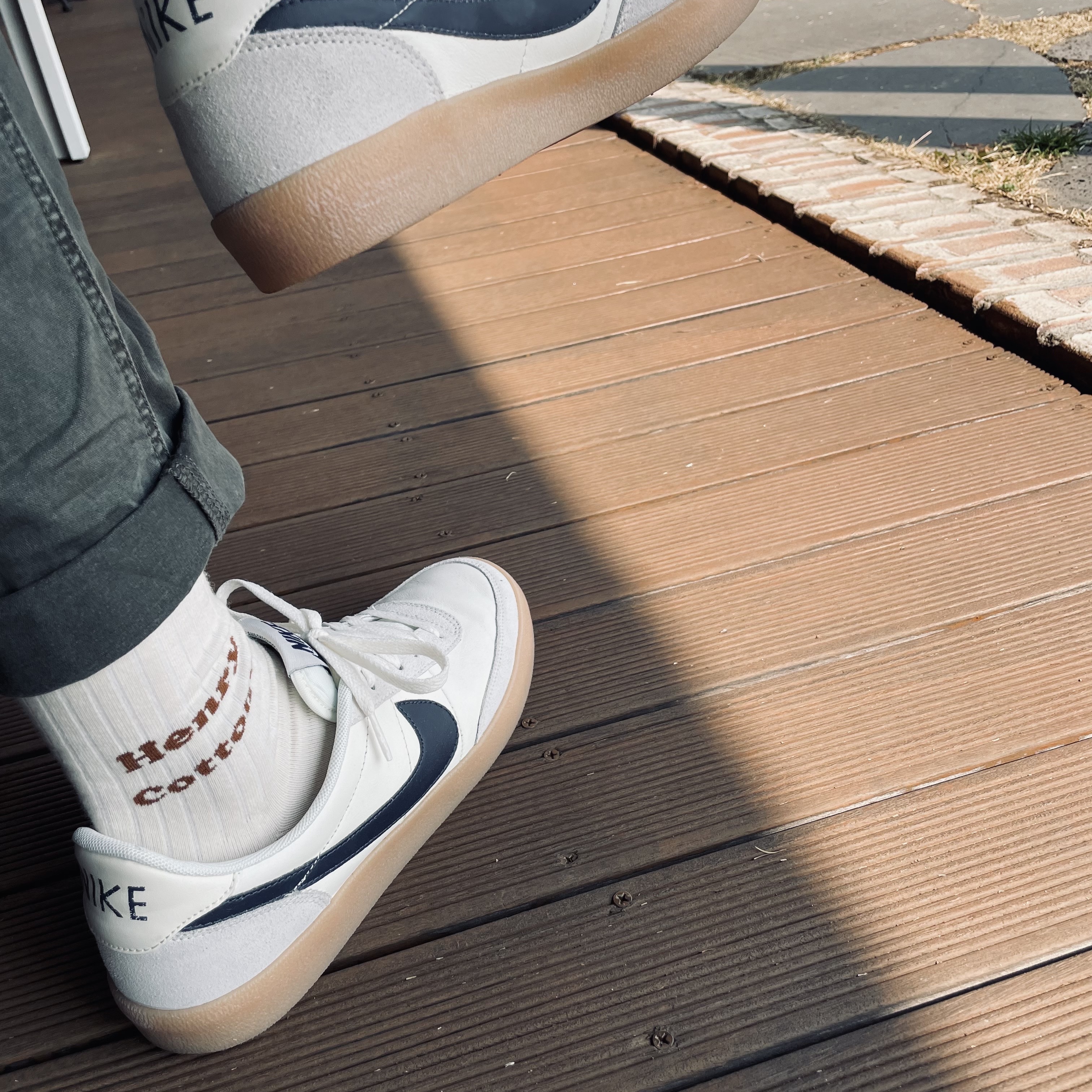 Nike x J.Crew Killshot 2 Sail Midnight Navy 착용 스타일