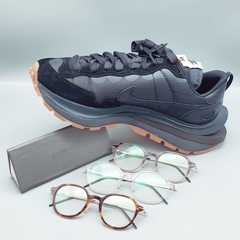 Nike x Sacai VaporWaffle Black and Gum 착용 스타일