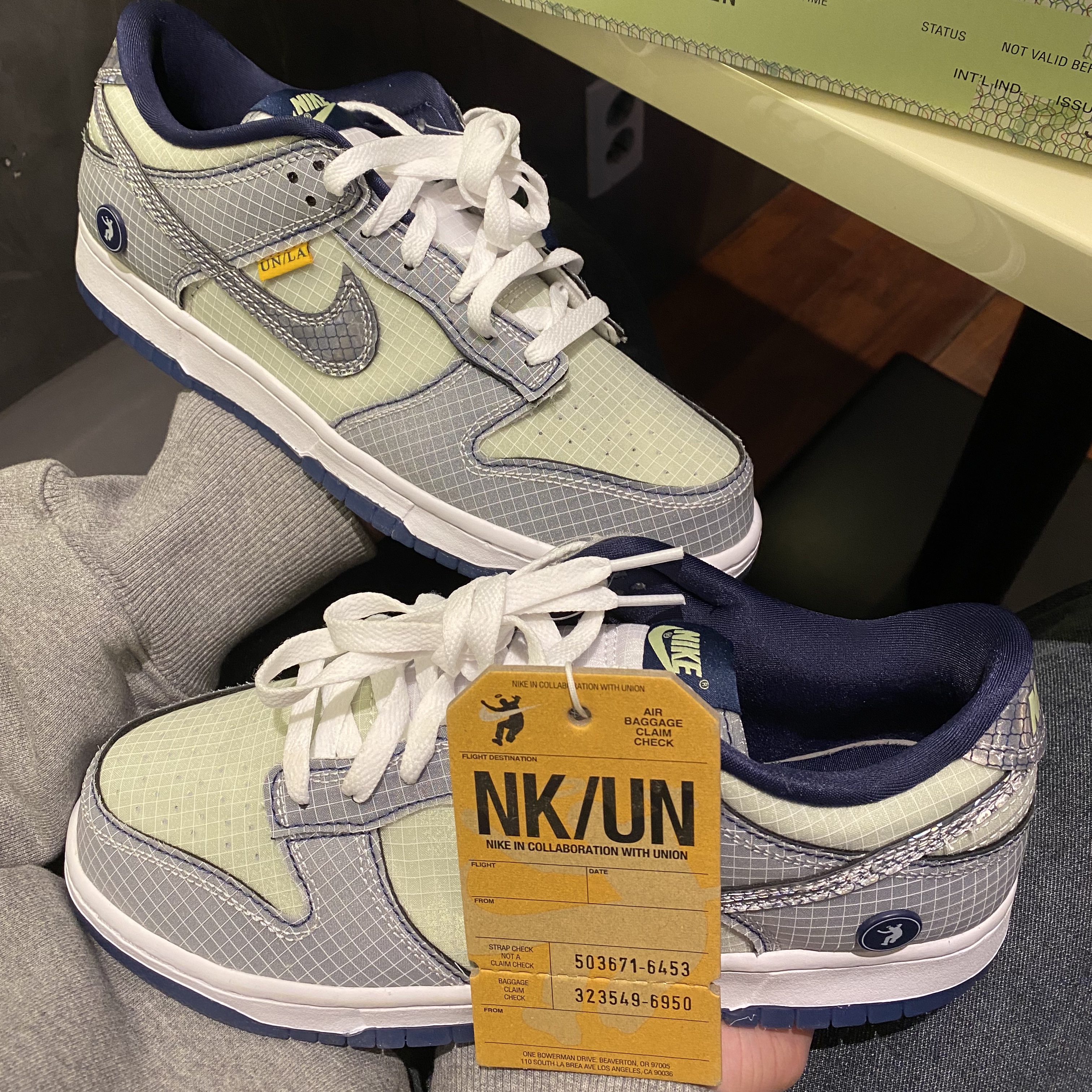 Nike x Union Dunk Low Passport Pack Pistachio, AMI de Coeur Sweatshirt Heather Grey - 20FW 착용 스타일 - 3