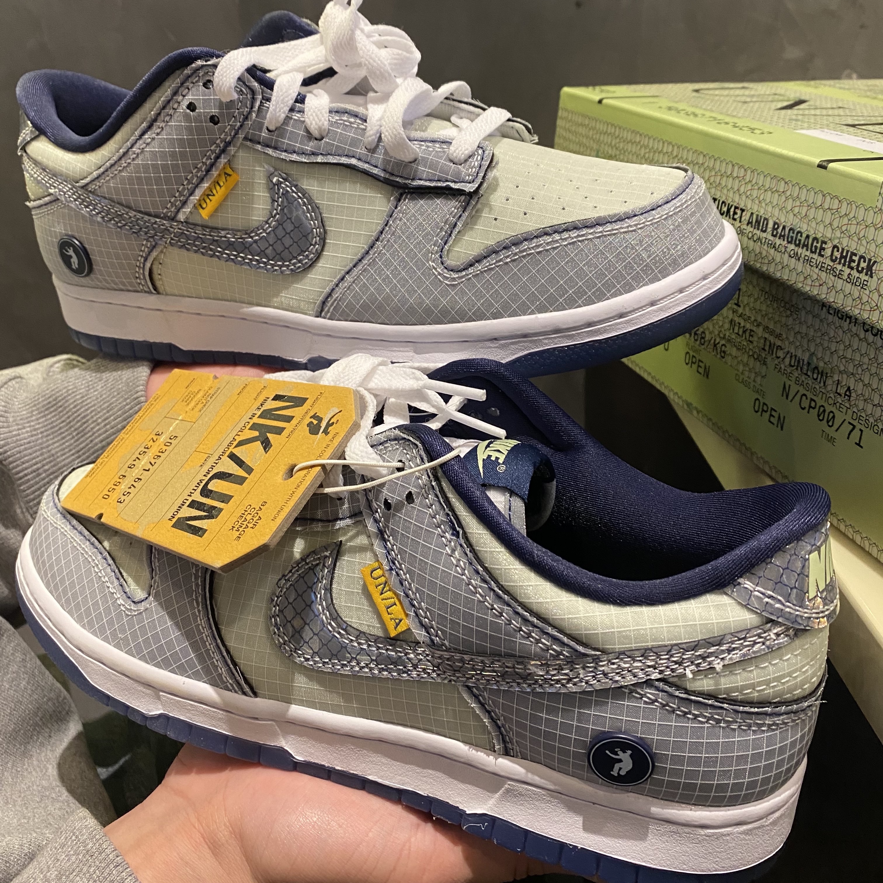 Nike x Union Dunk Low Passport Pack Pistachio, AMI de Coeur Sweatshirt Heather Grey - 20FW 착용 스타일 - 2