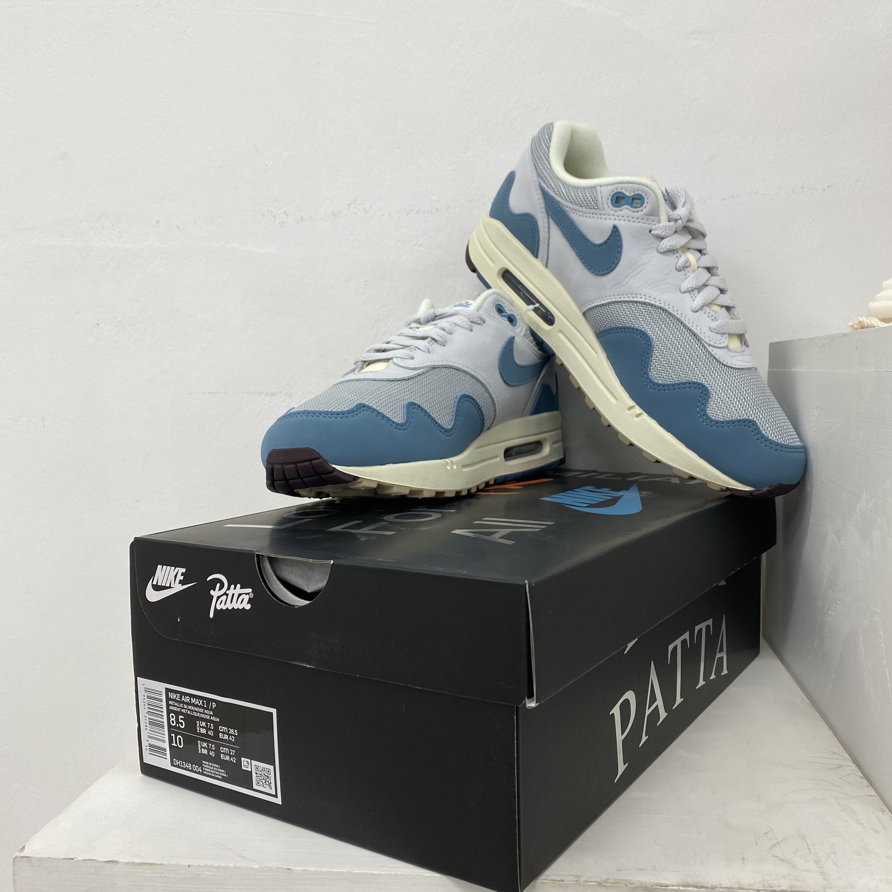 Nike x Patta Air Max 1 Noise Aqua 착용 스타일