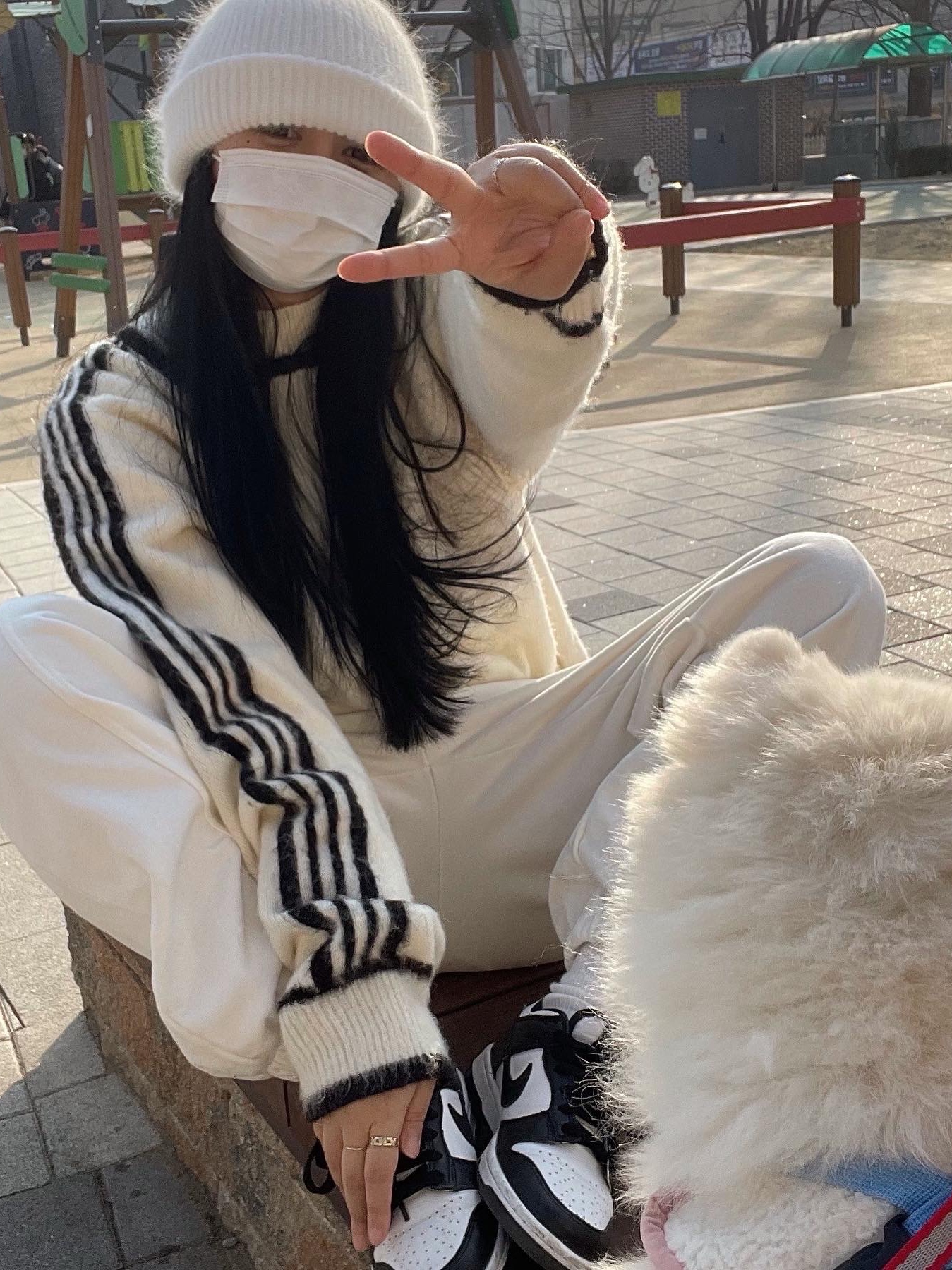 Nike Dunk Low Retro Black, (W) Nike Dunk Low Black 착용 스타일 - 4