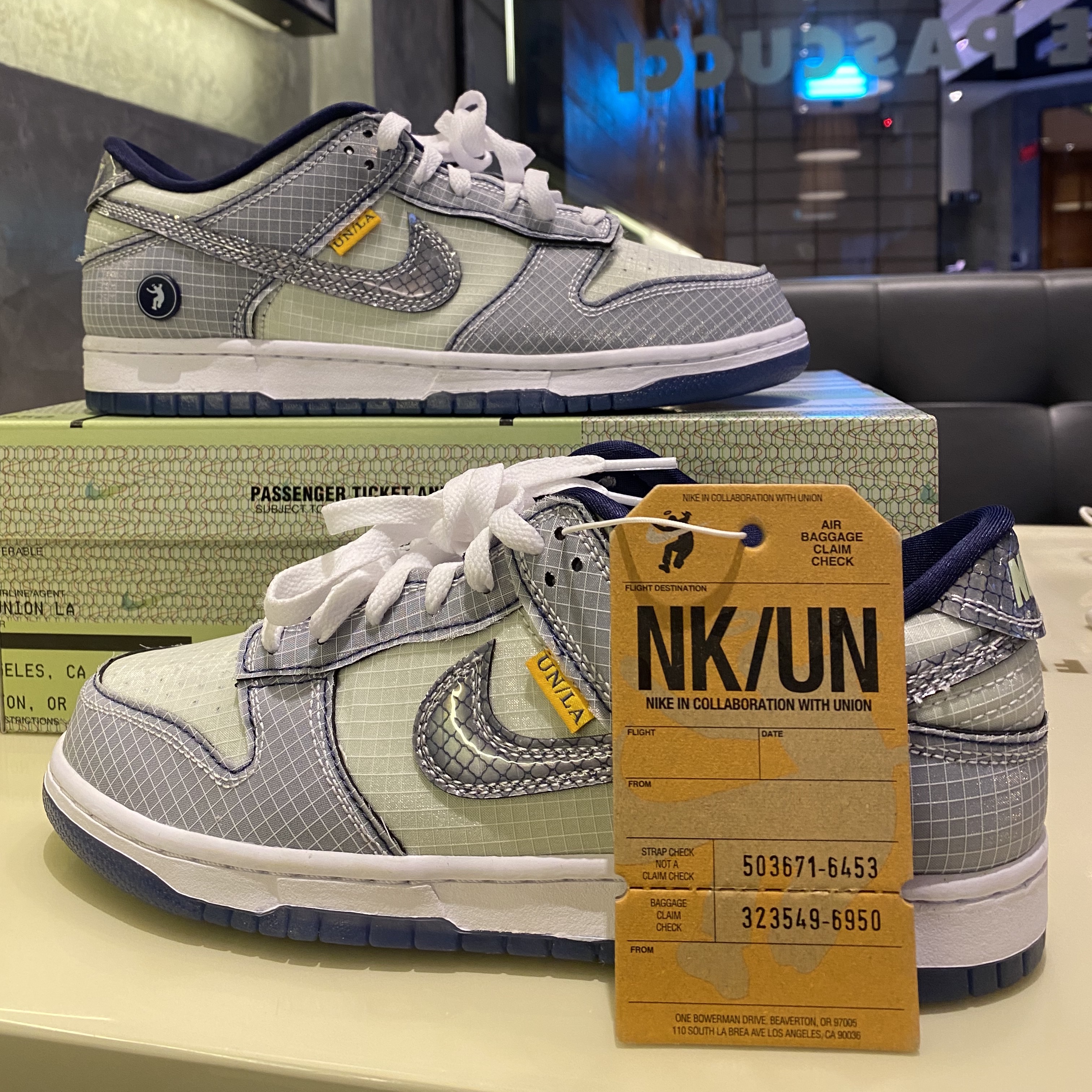 Nike x Union Dunk Low Passport Pack Pistachio, AMI de Coeur Sweatshirt Heather Grey - 20FW 착용 스타일 - 4