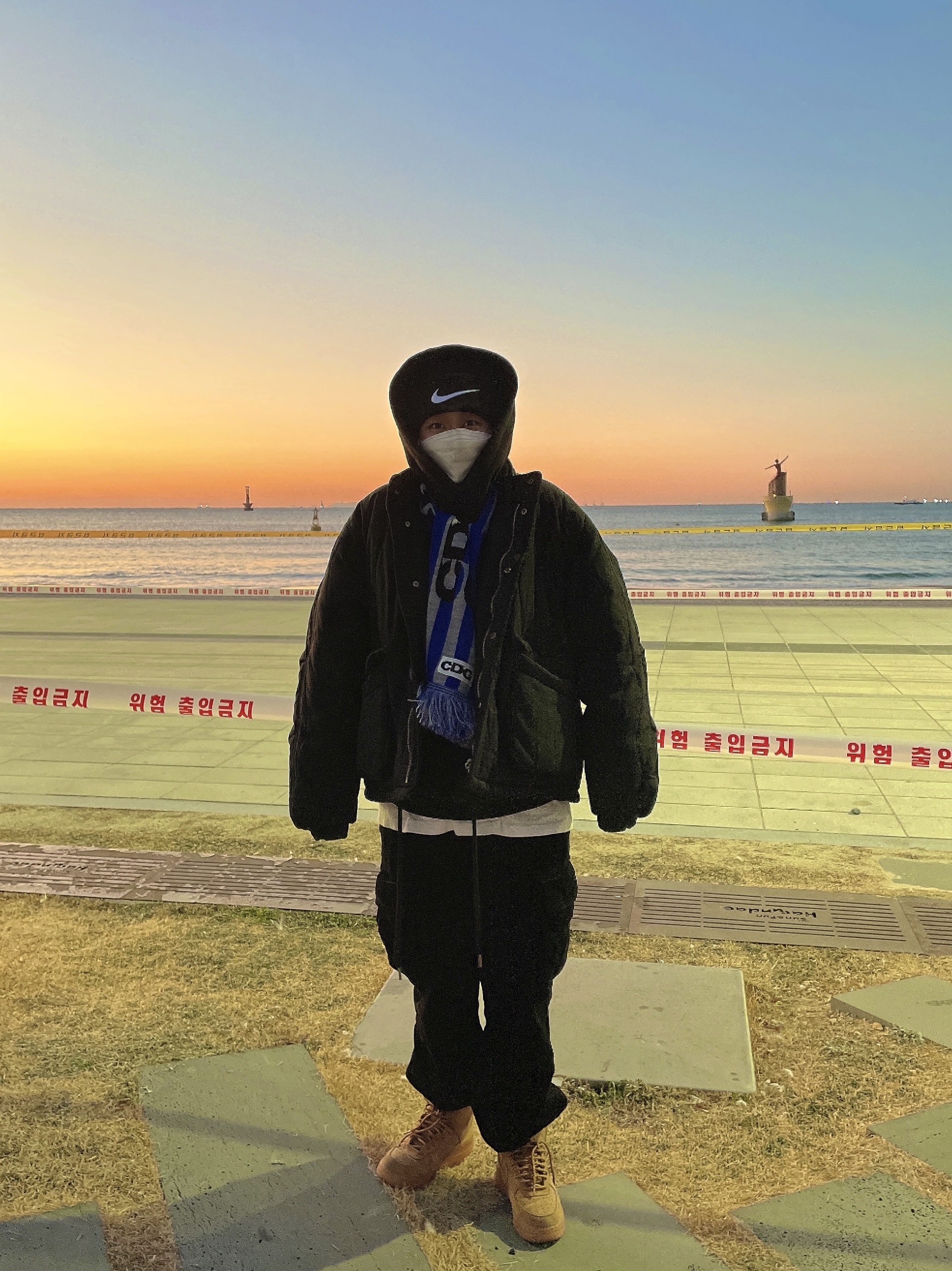 Nike Air Force 1 High Flax, Nike x Stussy Cuff Beanie 착용 스타일