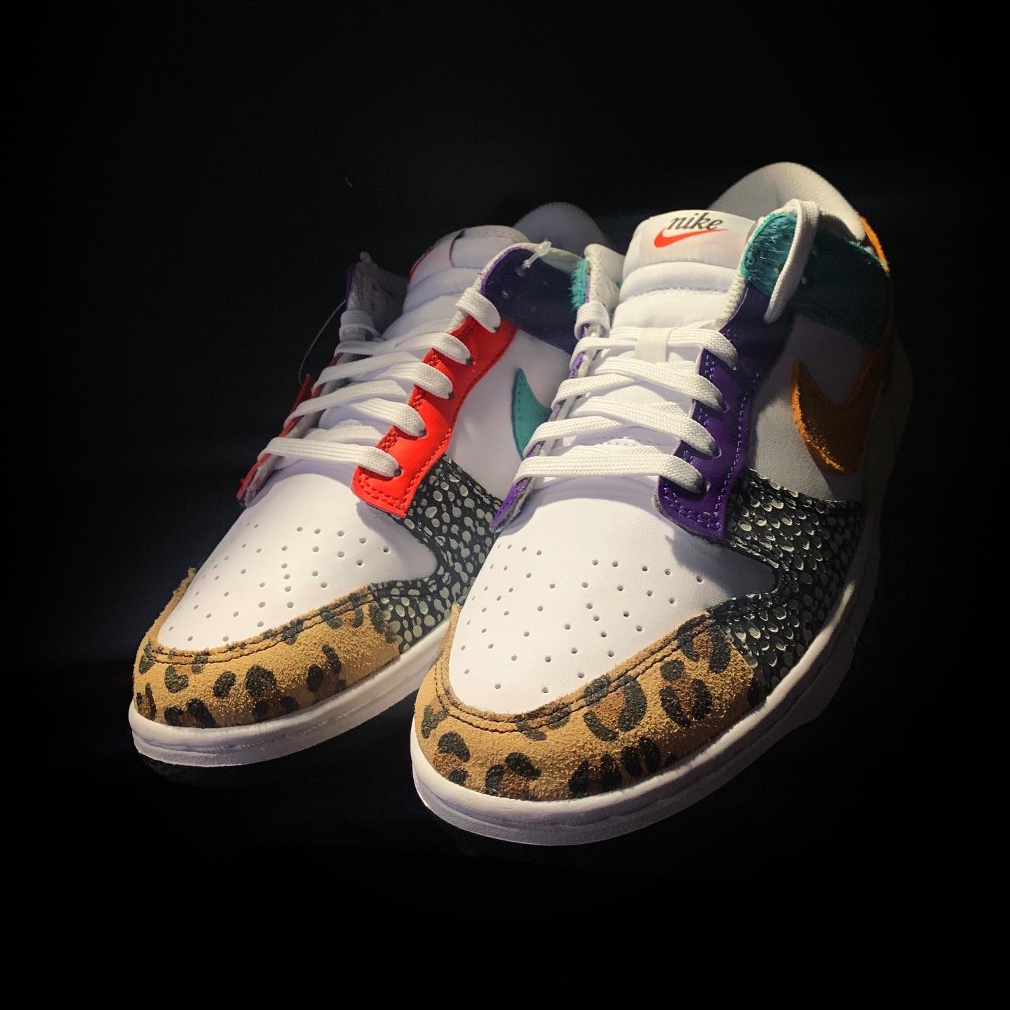 (W) Nike Dunk Low SE Patchwork 착용 스타일 - 1