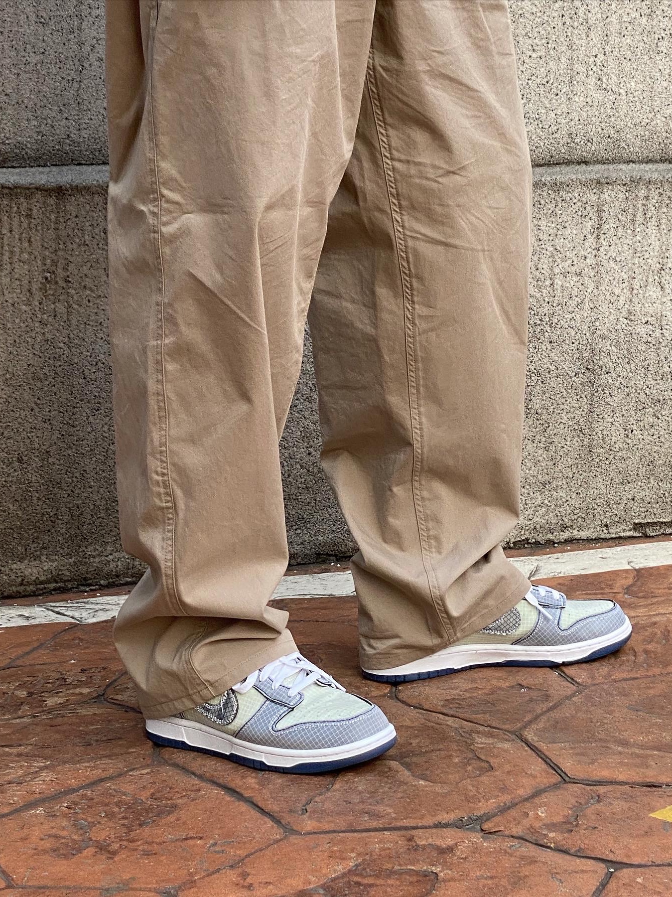 Nike x Union Dunk Low Passport Pack Pistachio, Palace Slub Crew Grey - 21FW 착용 스타일 - 2