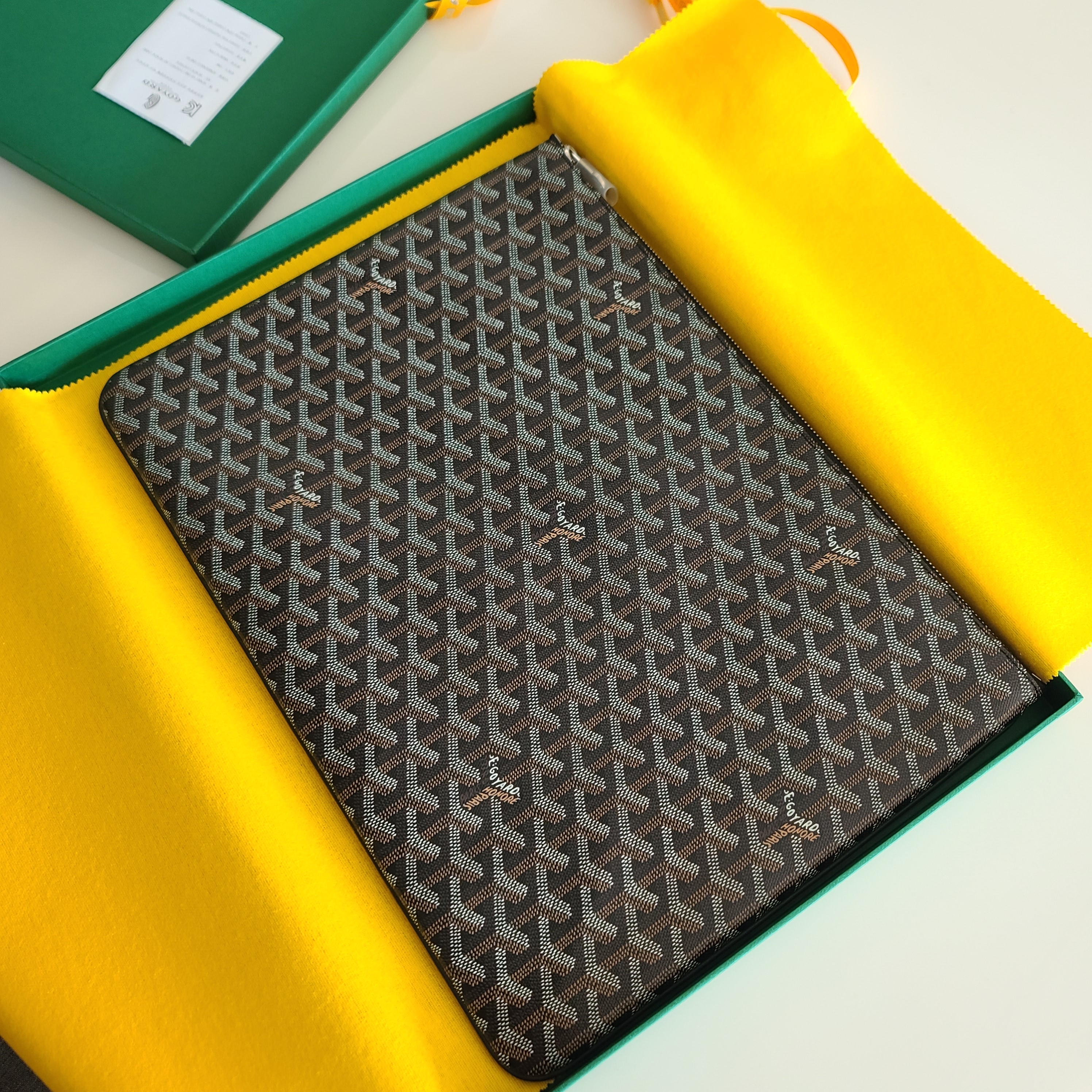 Goyard Saint Sulpice Card Holder Green 착용 스타일 - 3