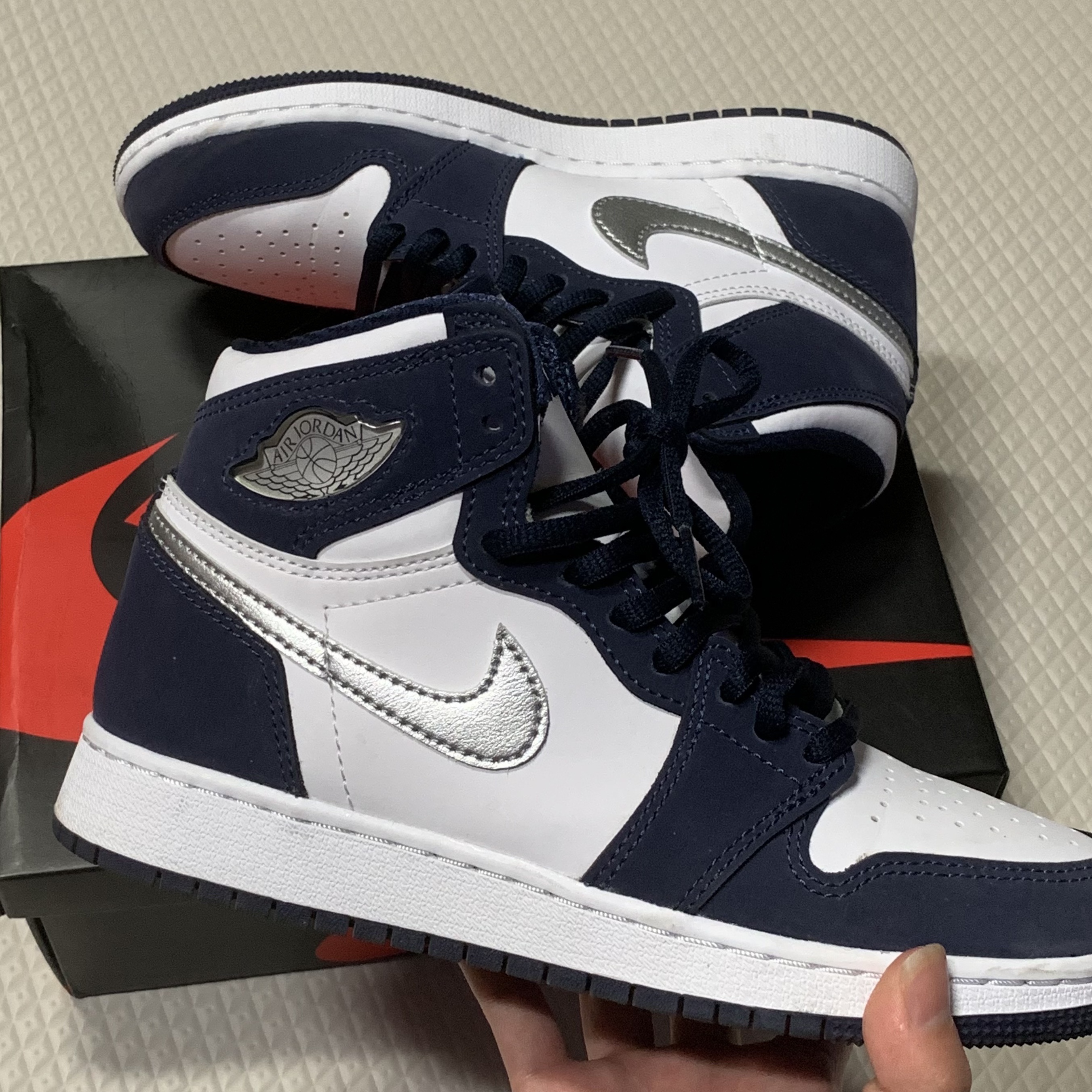 (GS) Jordan 1 Retro High OG CO.JP Midnight Navy 착용 스타일 - 2