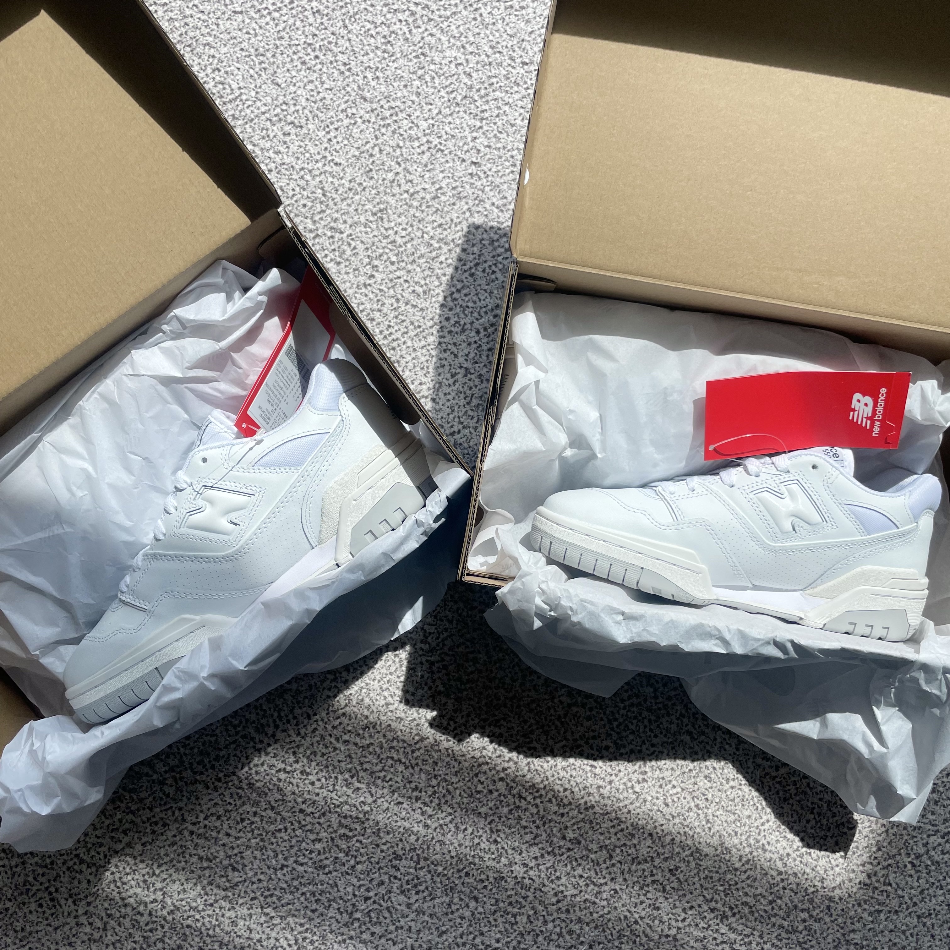 New Balance 550 White - 2E Wide 착용 스타일