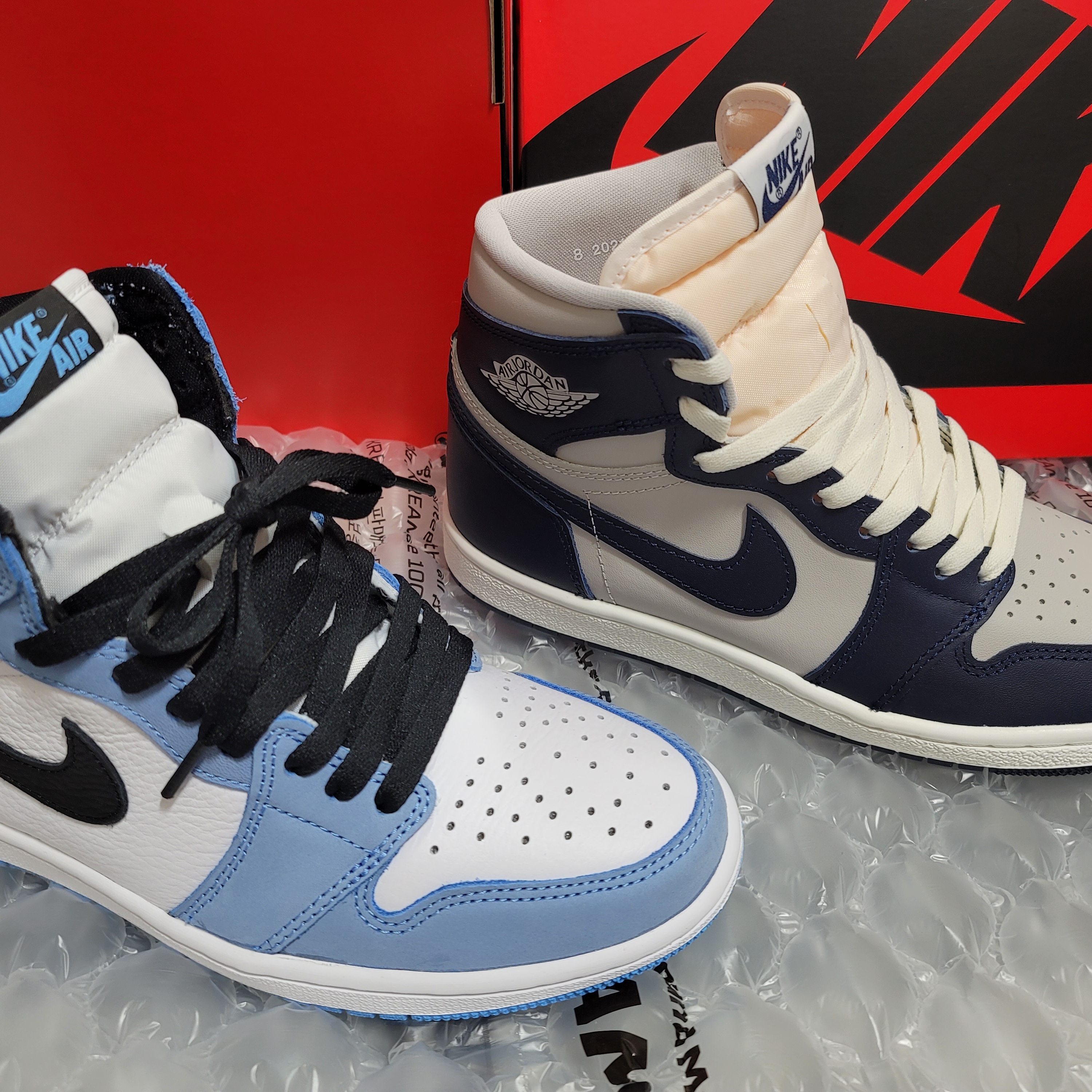 Jordan 1 High 85 College Navy, Jordan 1 Retro High OG University Blue 착용 스타일