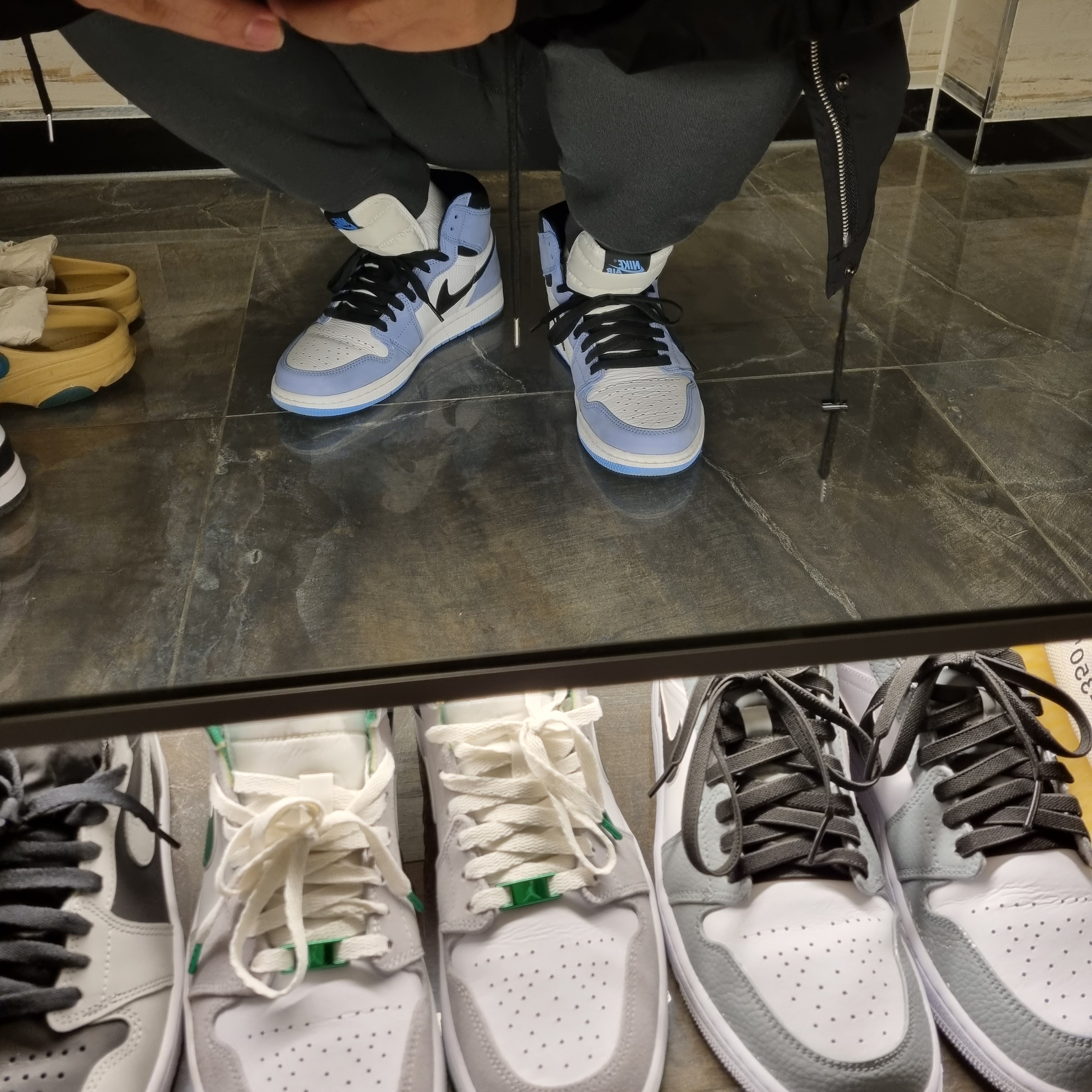 Jordan 1 Retro High OG University Blue, Jordan 1 Retro High OG Shadow 2.0 착용 스타일