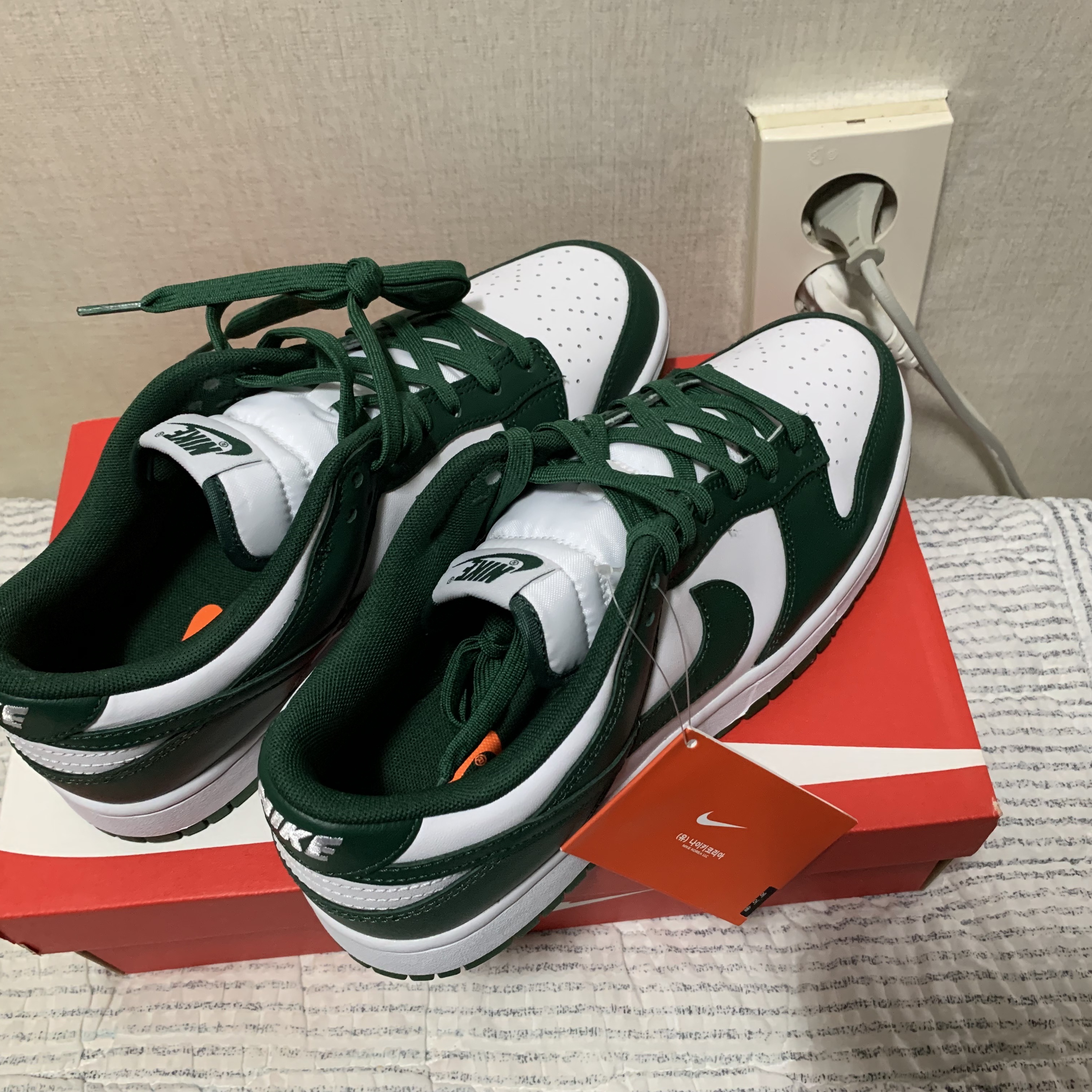 Nike Dunk Low Retro Varsity Green 착용 스타일 - 2