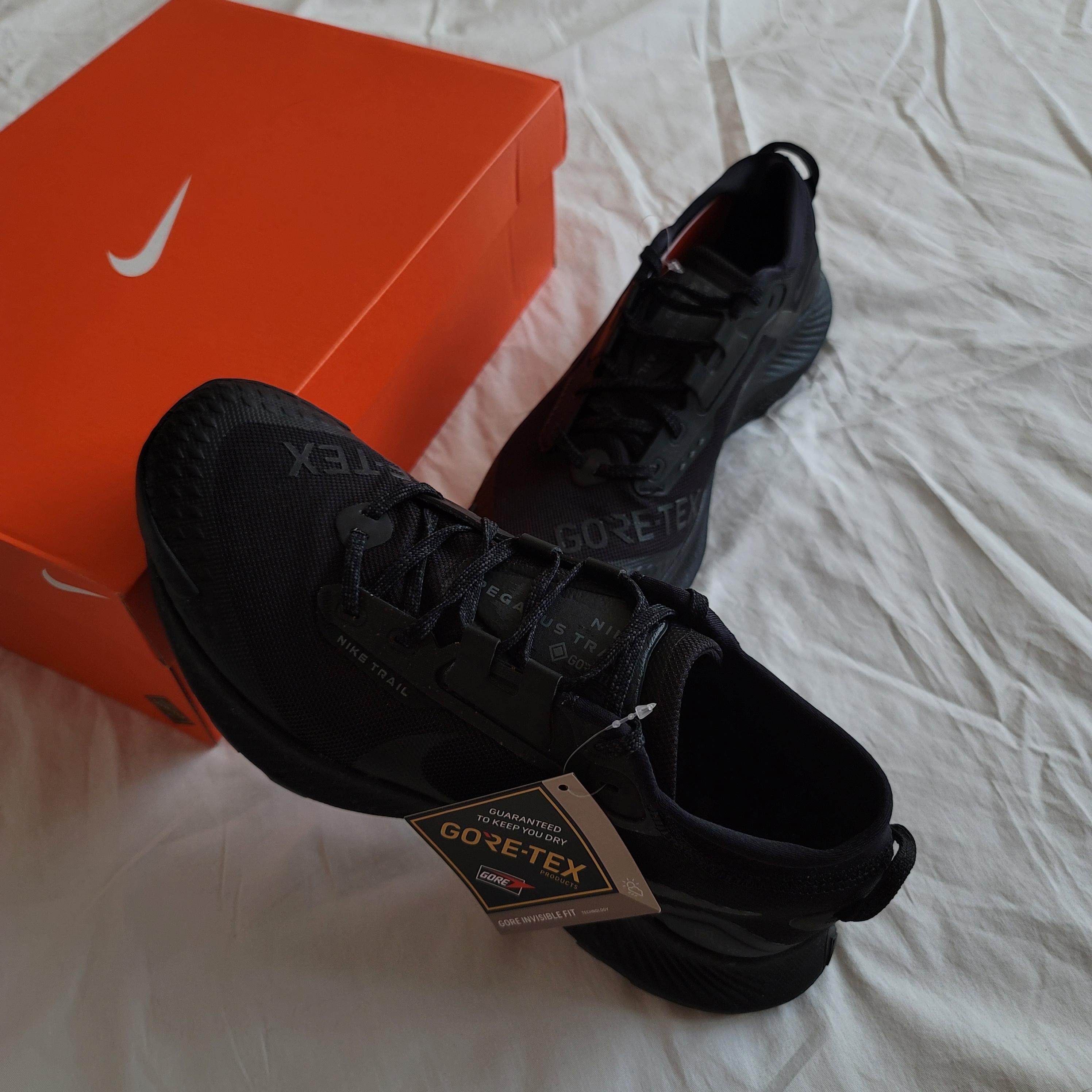 Nike Pegasus Trail 3 Gore-Tex Black Dark Smoke Grey, (W) Nike Pegasus Trail 3 Gore-Tex Black Dark Smoke Grey 착용 스타일 - 2