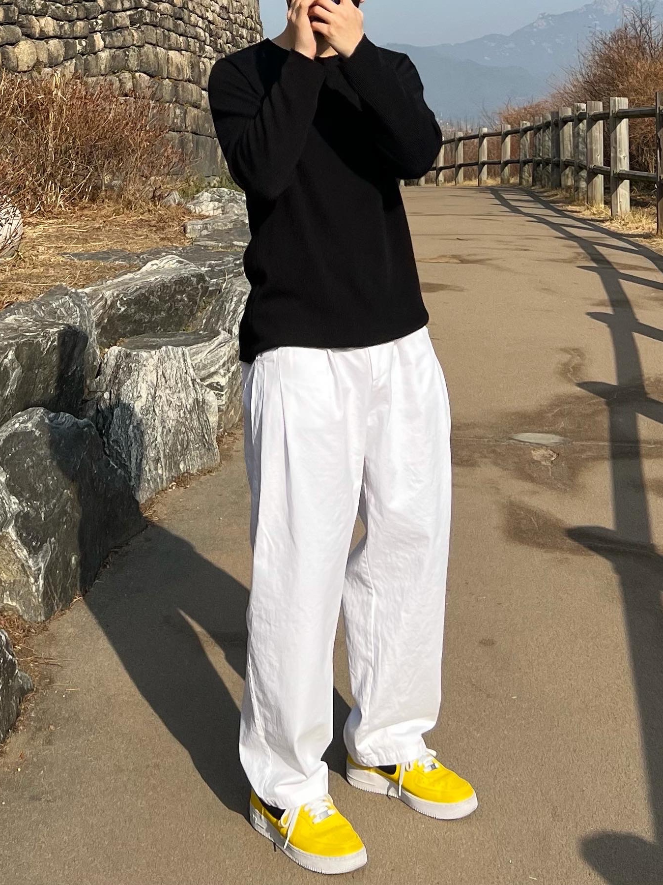 Nike Air Force 1 '07 Low White 착용 스타일 - 2