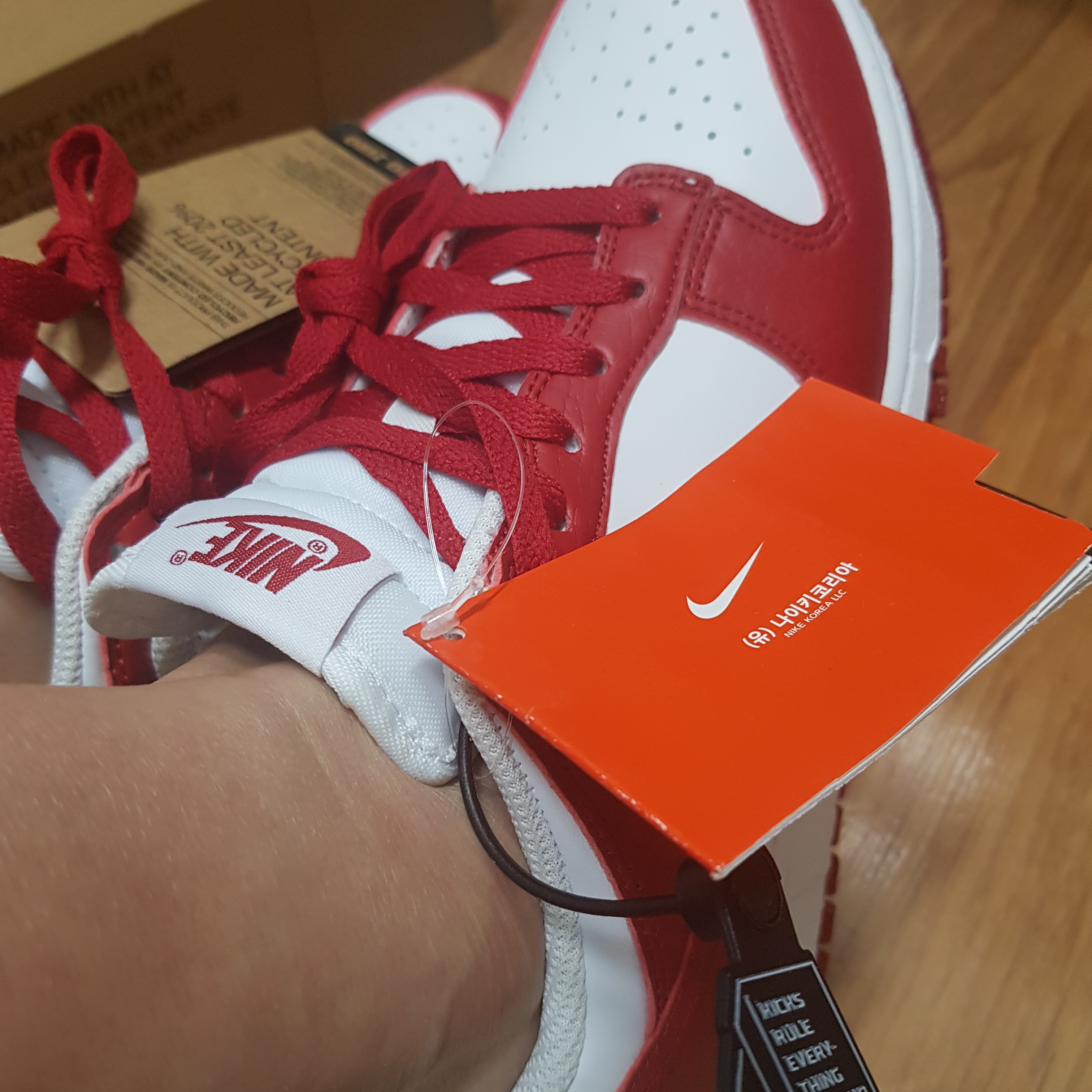 (W) Nike Dunk Low Next Nature Gym Red 착용 스타일