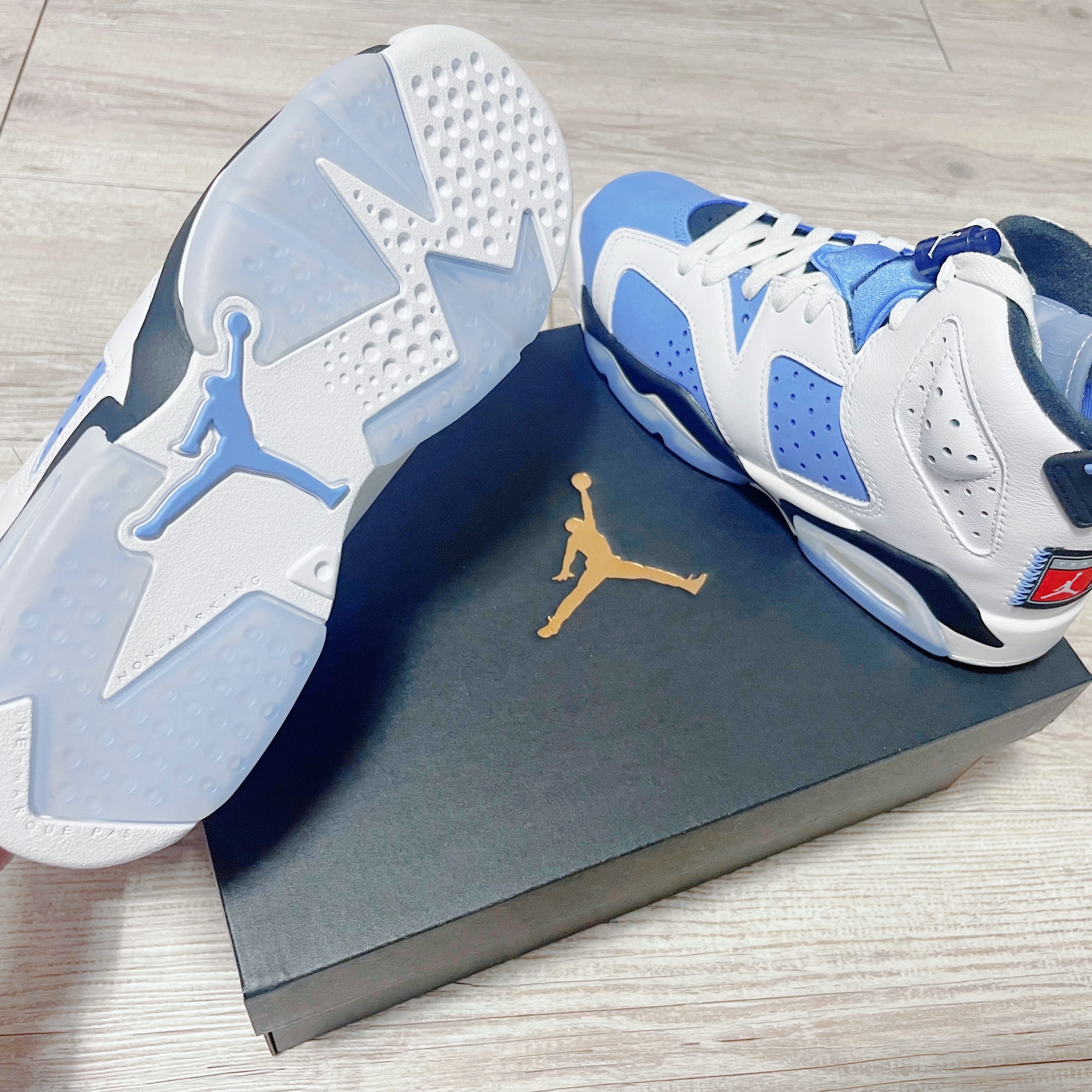 (GS) Jordan 6 Retro University Blue 착용 스타일