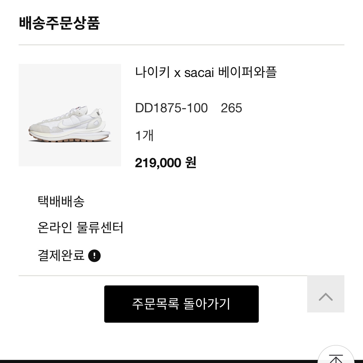 Nike x Sacai VaporWaffle White and Gum 착용 스타일
