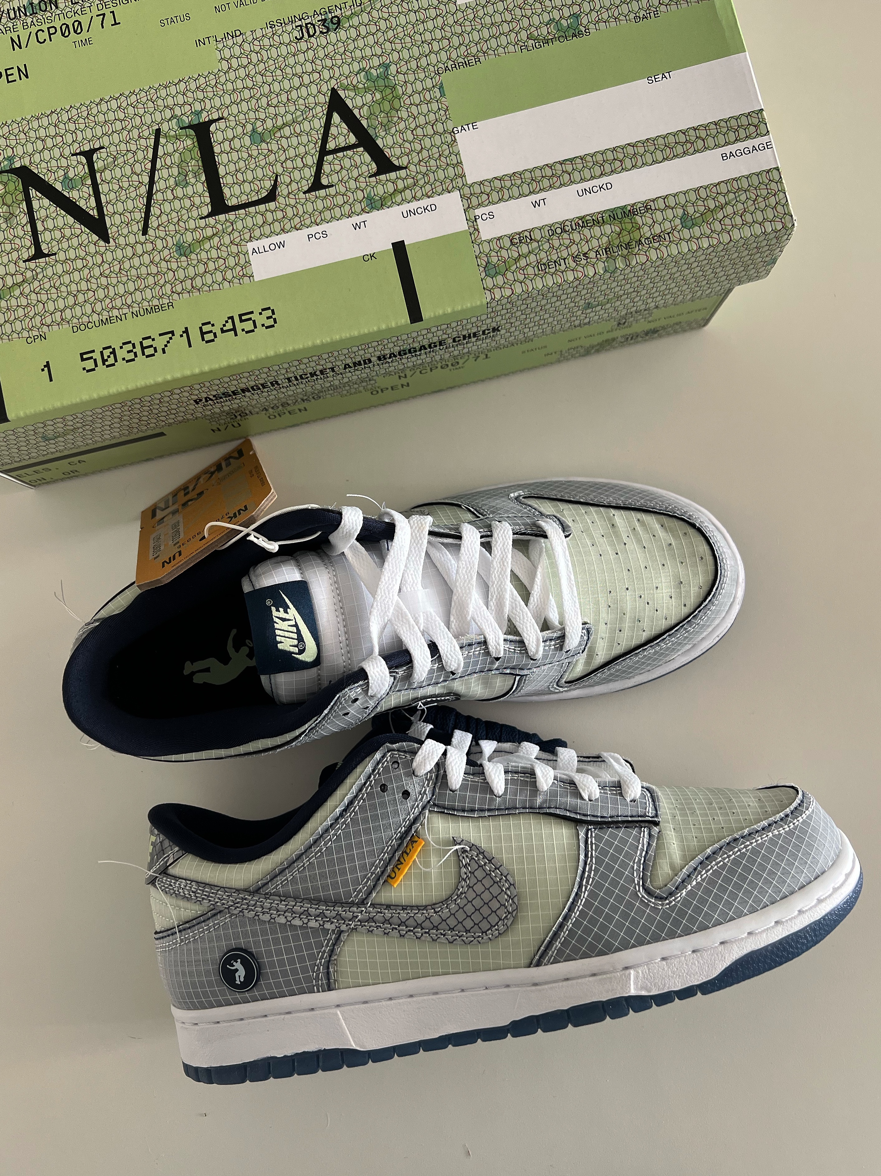 Nike x Union Dunk Low Passport Pack Pistachio 착용 스타일