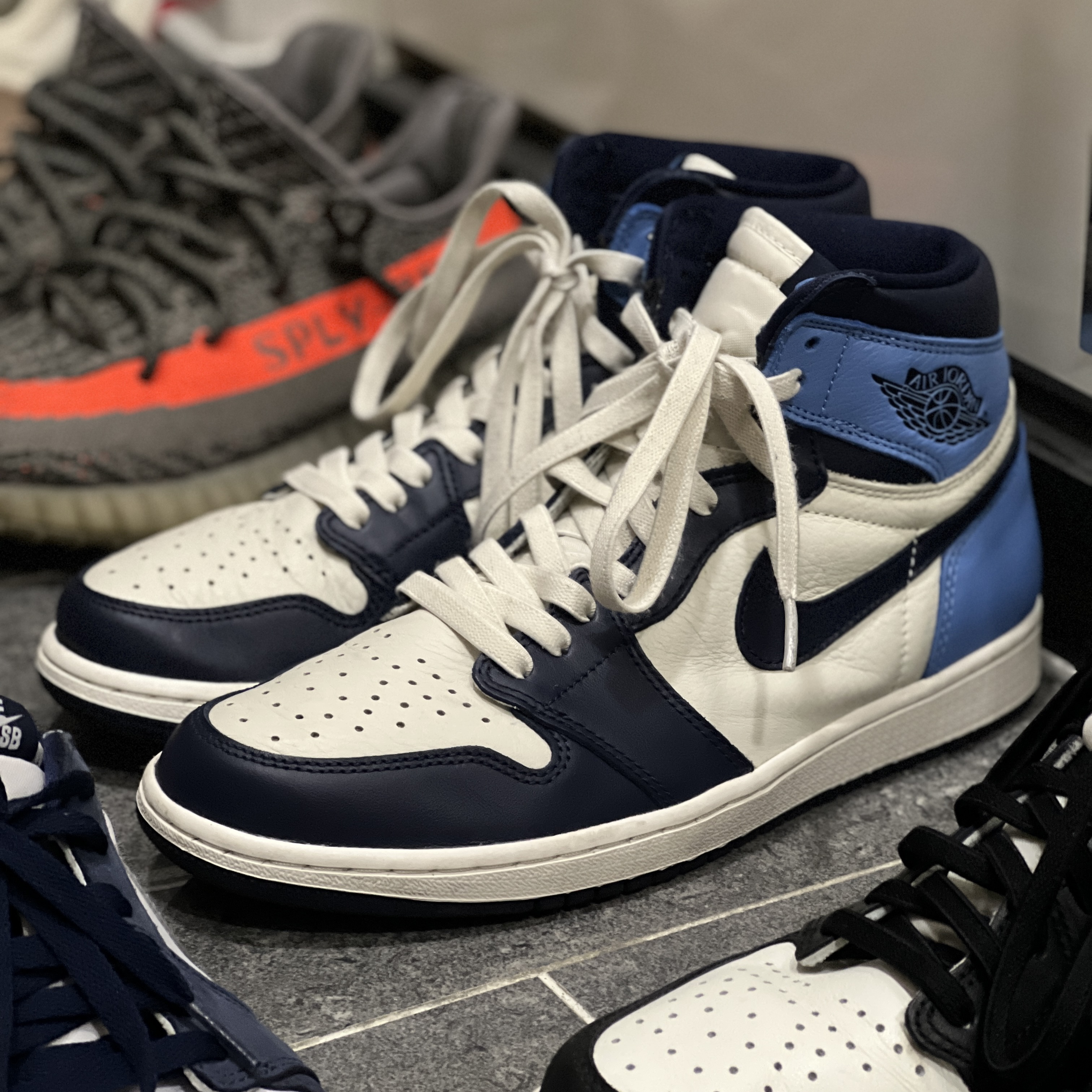 Jordan 1 Retro High Obsidian UNC 착용 스타일