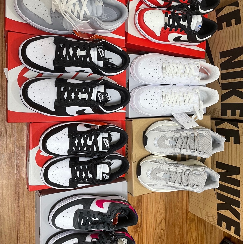 Nike Dunk Low Retro Wolf Grey, Nike Dunk Low Retro Black μ°©μ© μ€νμΌ