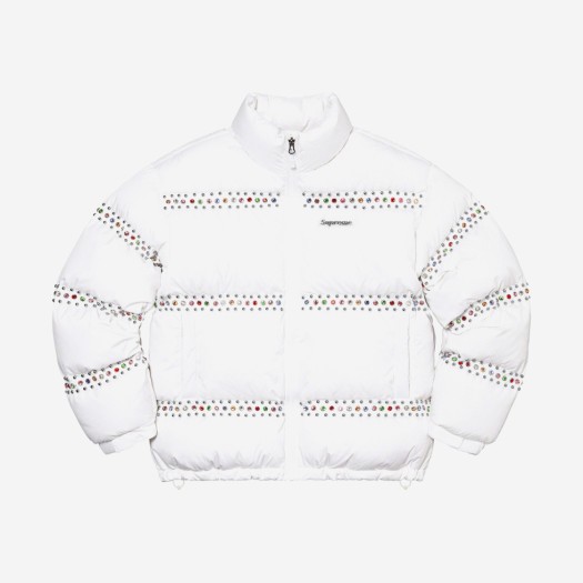 Supreme x B.B. Simon Studded Puffer Jacket White - 22SS