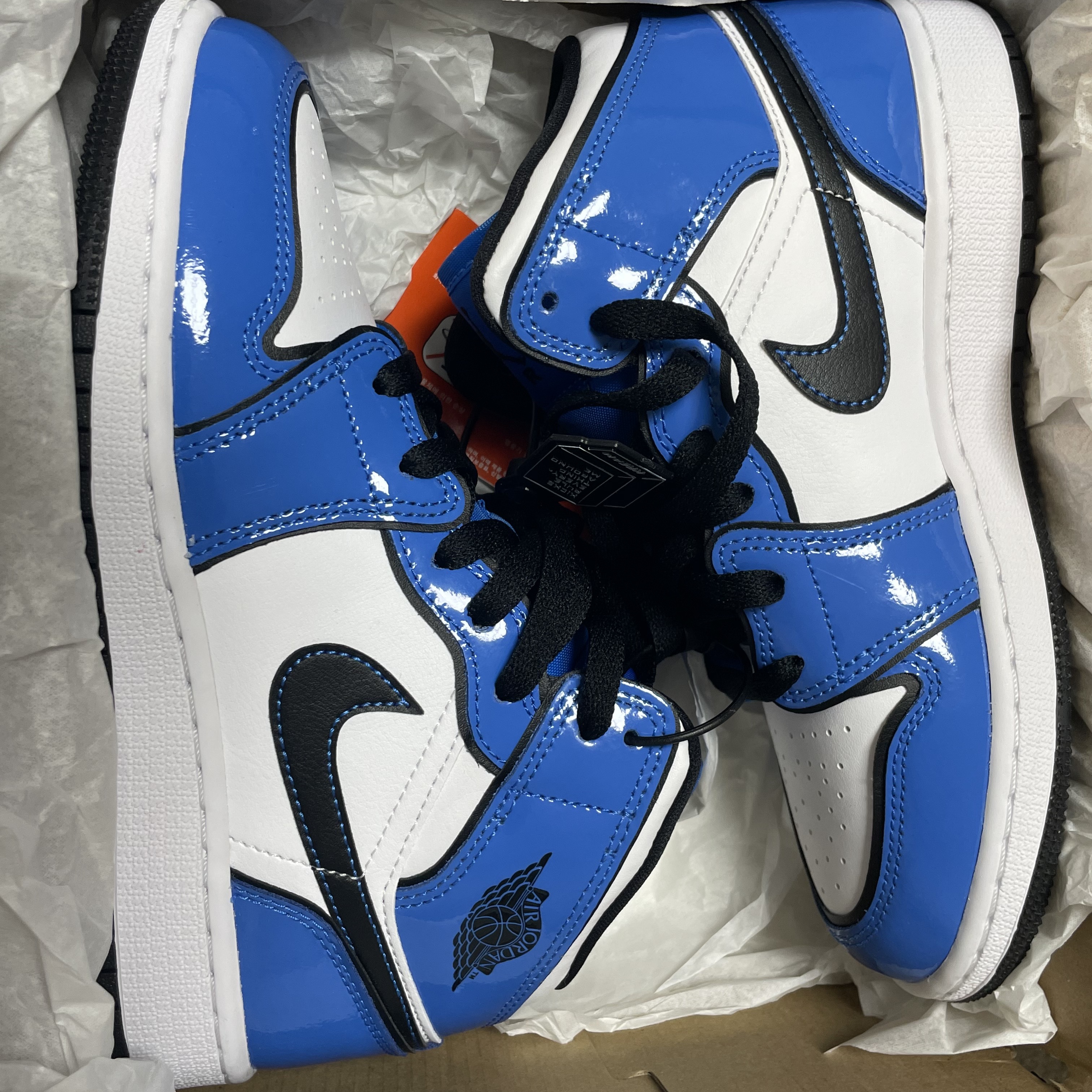 (GS) Nike Dunk High White Midnight Navy 착용 스타일