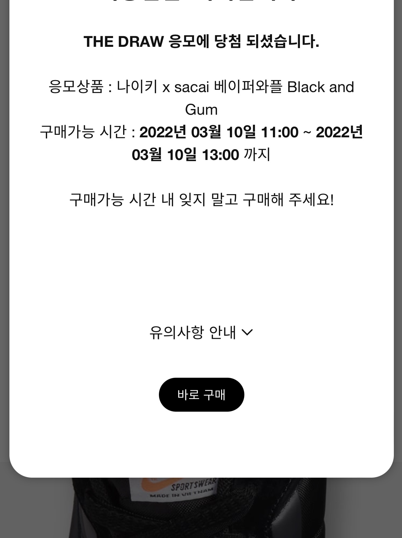 Nike x Sacai VaporWaffle Black and Gum 착용 스타일