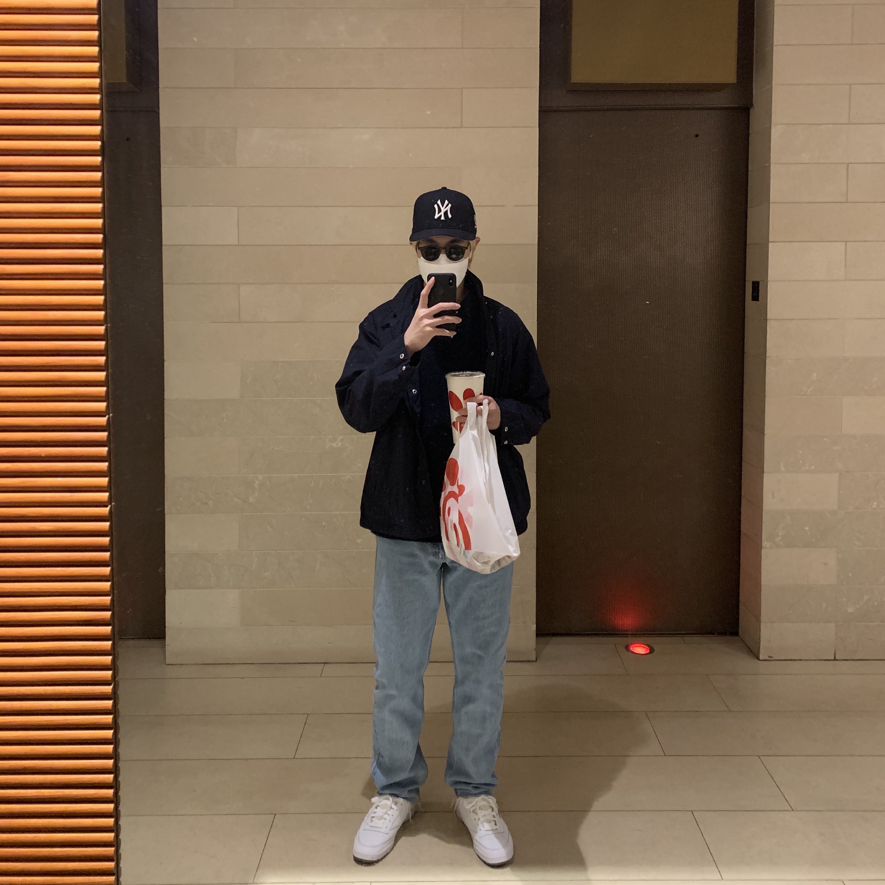 Reebok x JJJJound Club C 85 White 착용 스타일