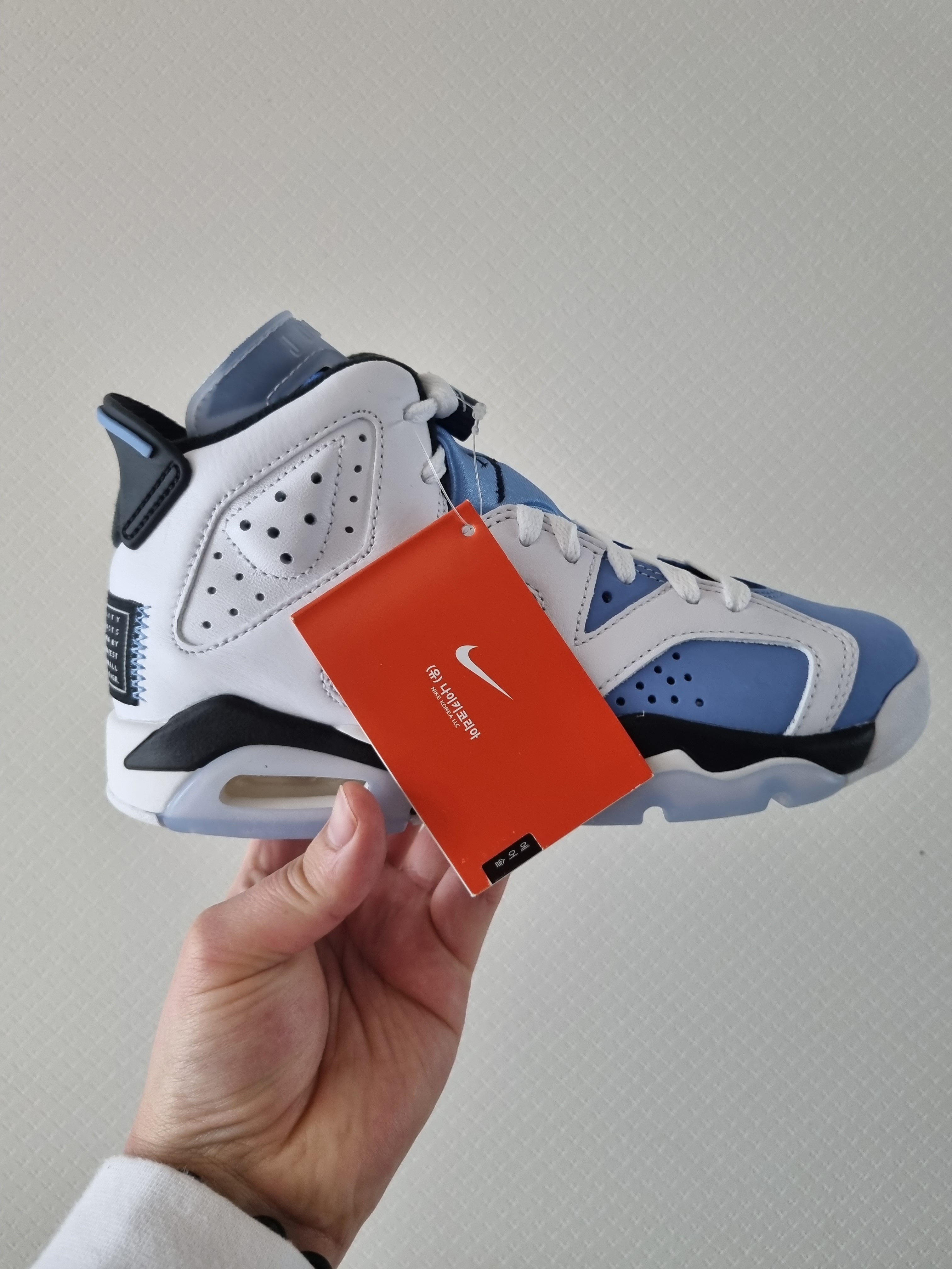 (GS) Jordan 6 Retro University Blue 착용 스타일