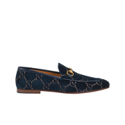 Gucci Jordaan GG Velvet Loafers Blue
