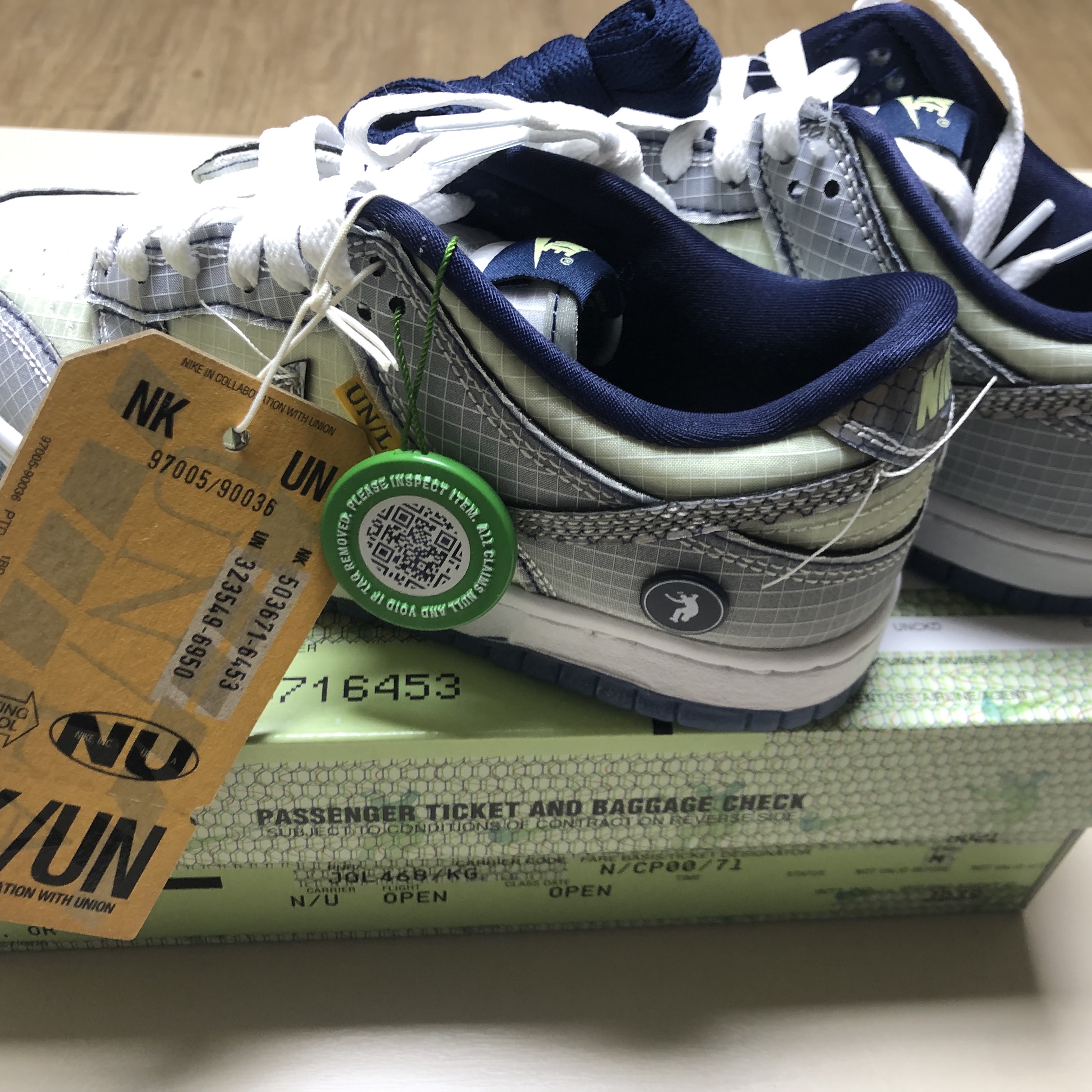 Nike x Union Dunk Low Passport Pack Pistachio 착용 스타일 - 2