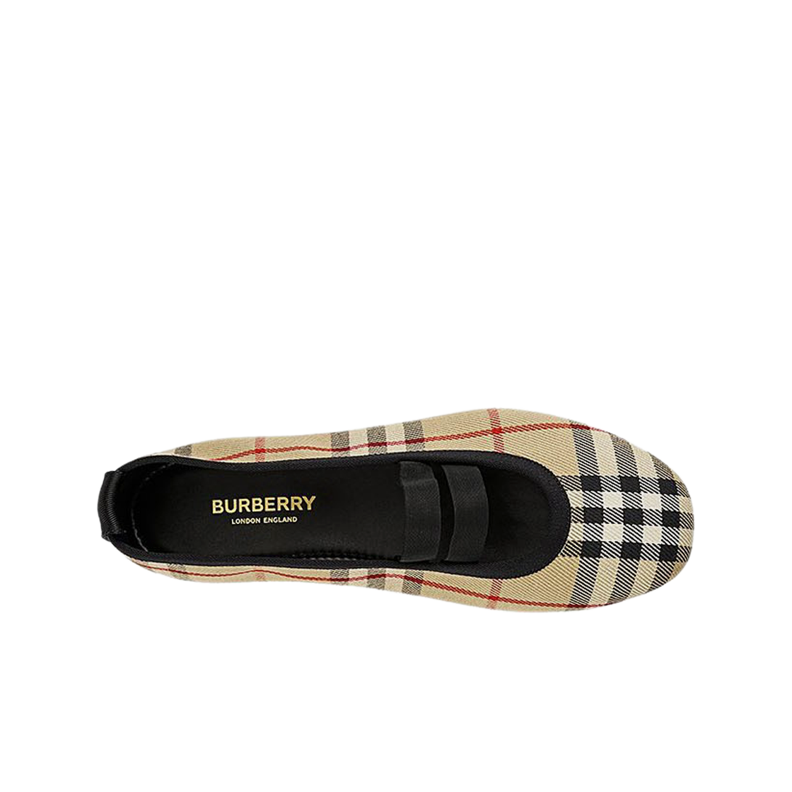 (W) 버버리 빈티지 체크 코튼 발레리나 아카이브 베이지((W) Burberry Vintage Check Cotton Ballerina Archive Beige) - 2