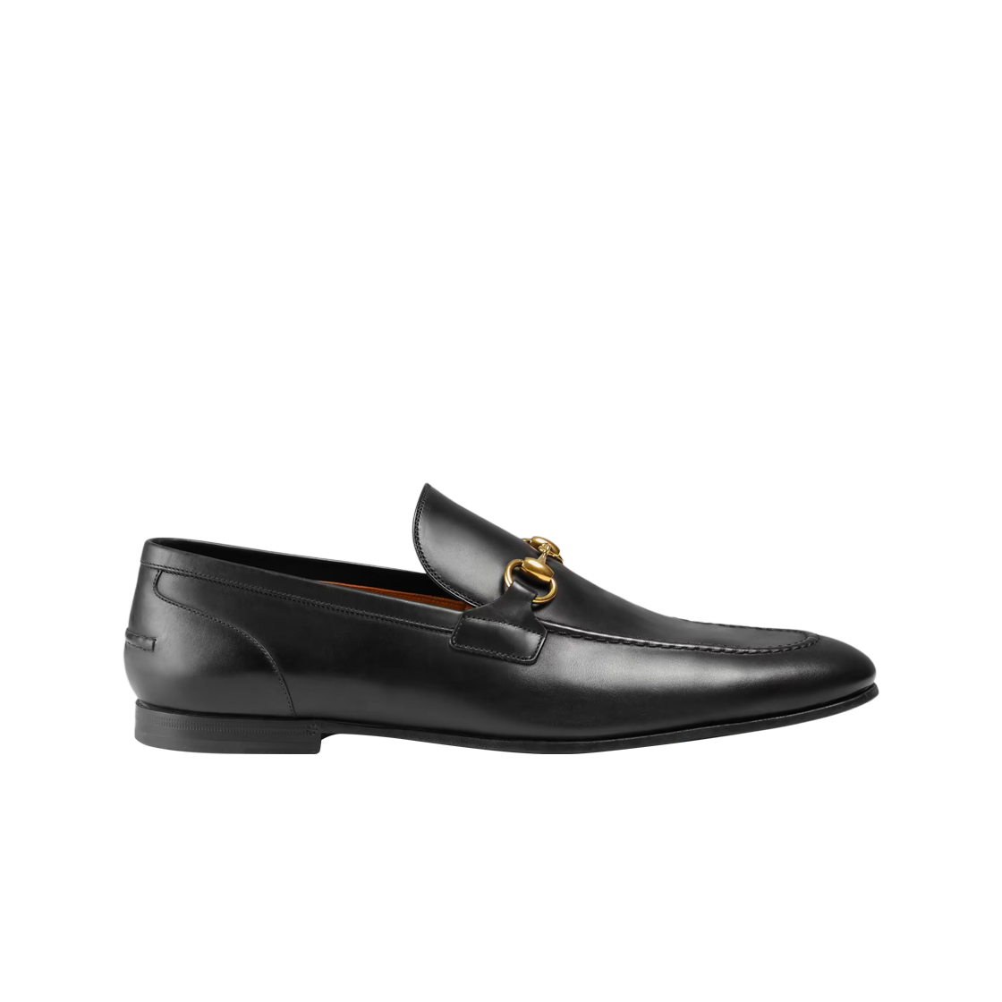 406994-BLM00-1000 Gucci Jordaan Leather Loafers Black